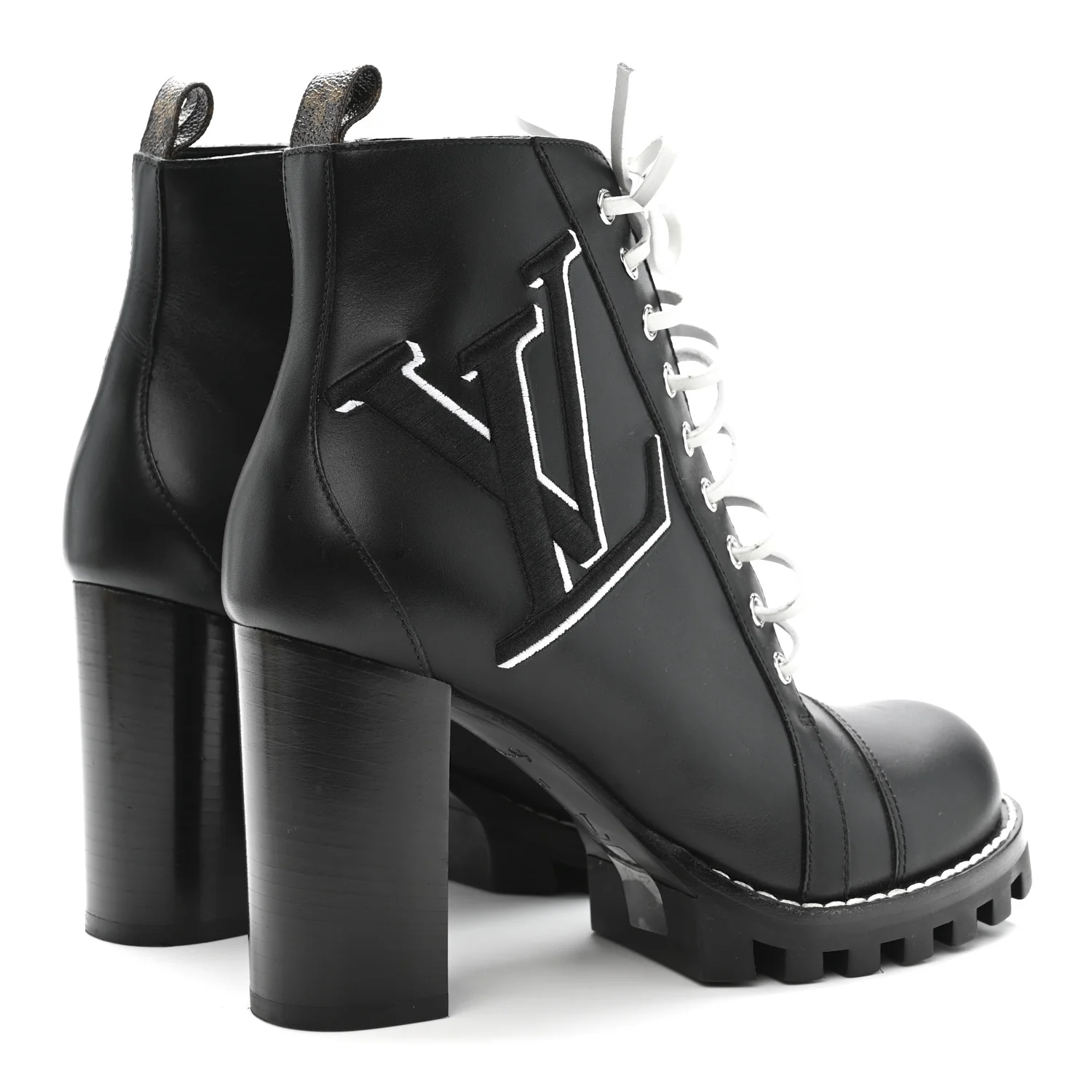 Calfskin Monogram Star Trail Ankle Boots 41 Black - Image 5