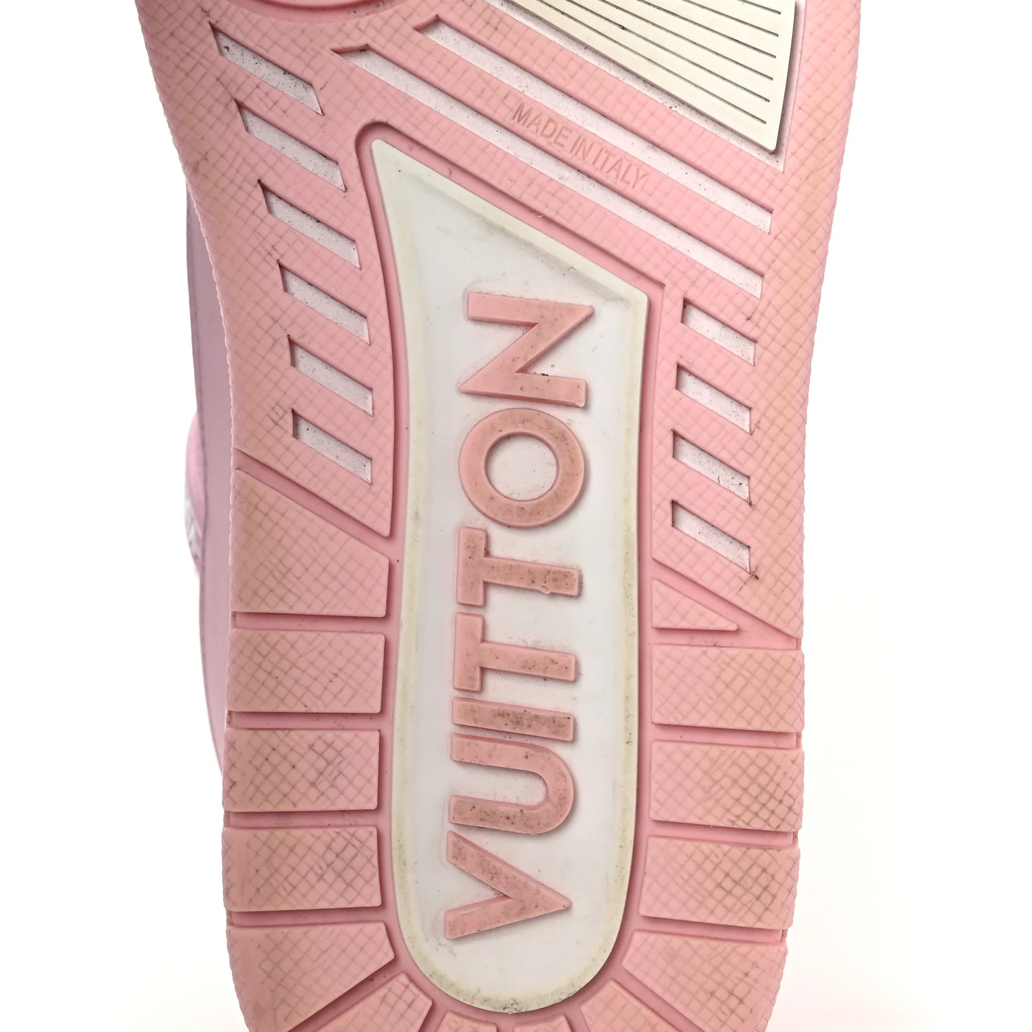 Calfskin Monogram Womens LV Trainer Sneakers 36.5 Light Pink - Image 9