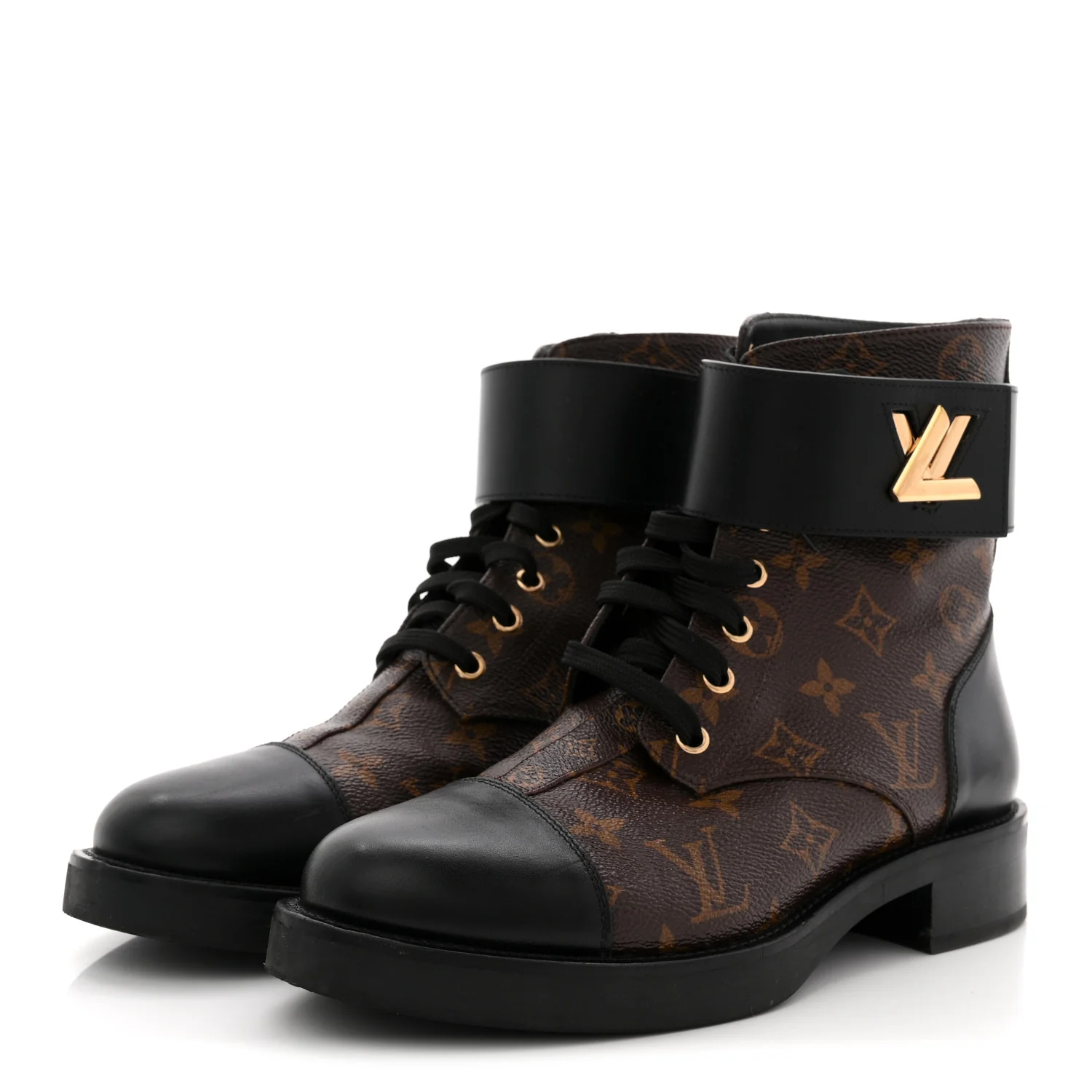 Calfskin Monogram Wonderland Flat Ranger Boots 39 Black - Image 4