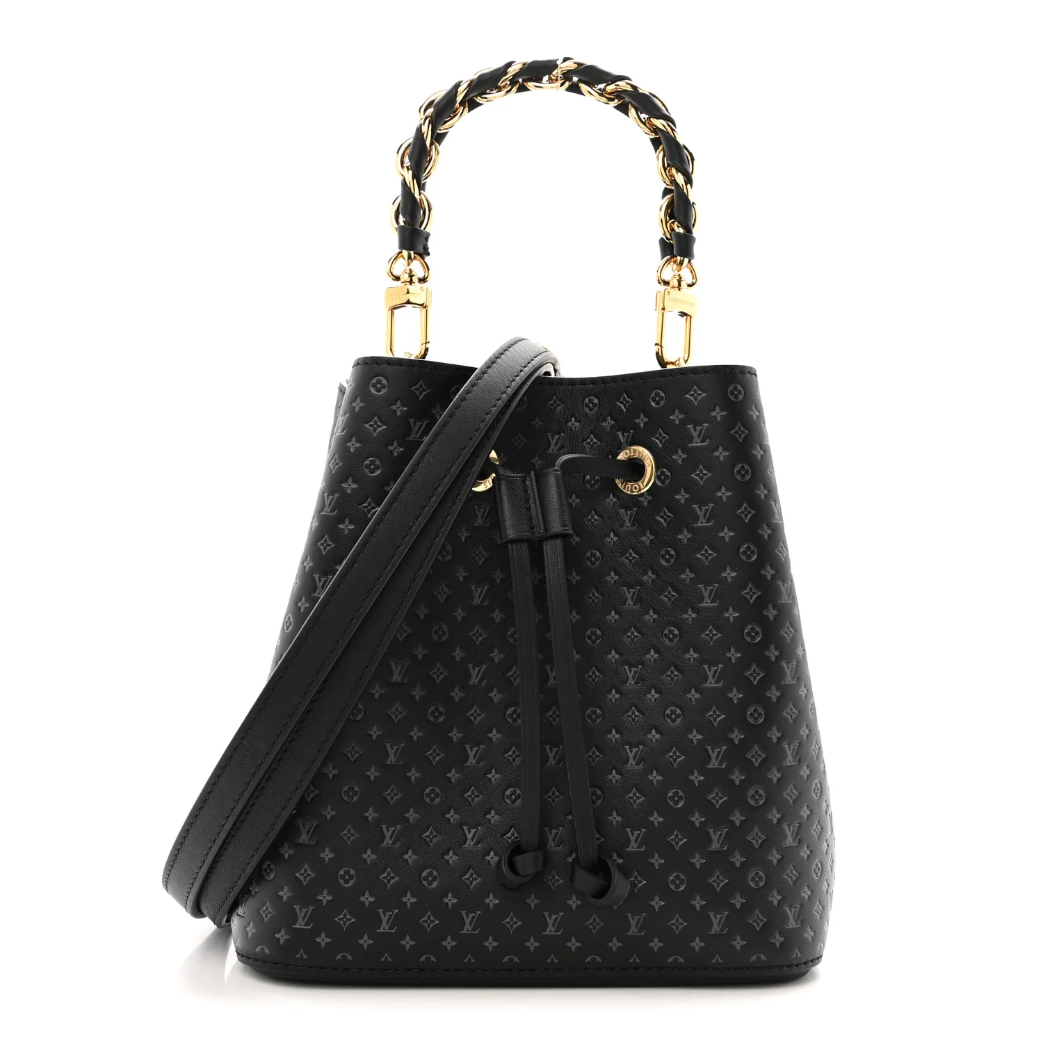 Calfskin Nanogram Embossed Neonoe BB Black