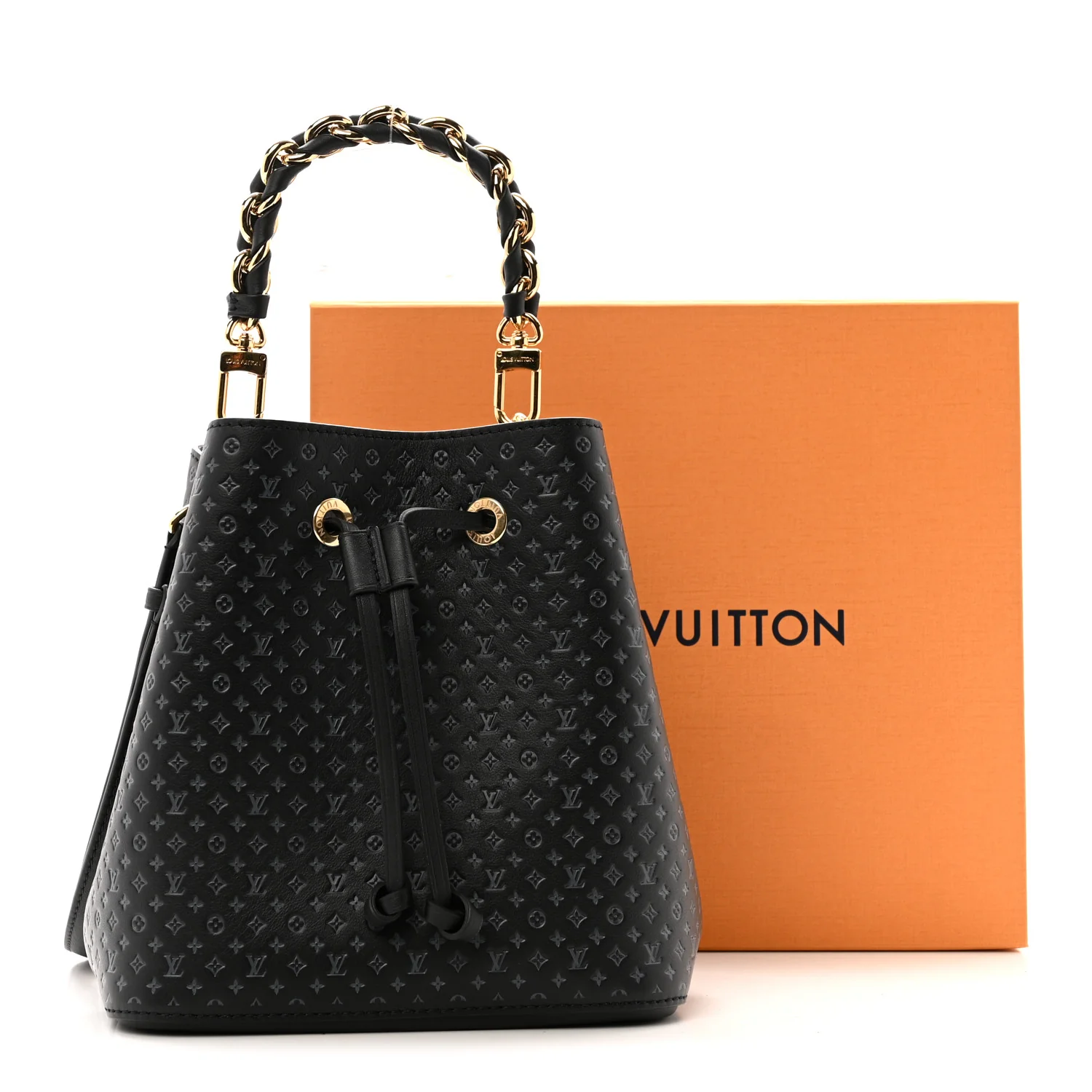 Calfskin Nanogram Embossed Neonoe BB Black - Image 14
