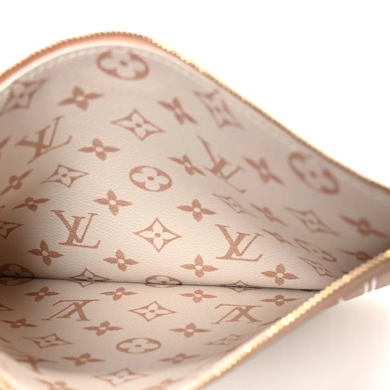 Calfskin Neverfull Inside Out MM Pochette Dune Hazelnut - Image 5
