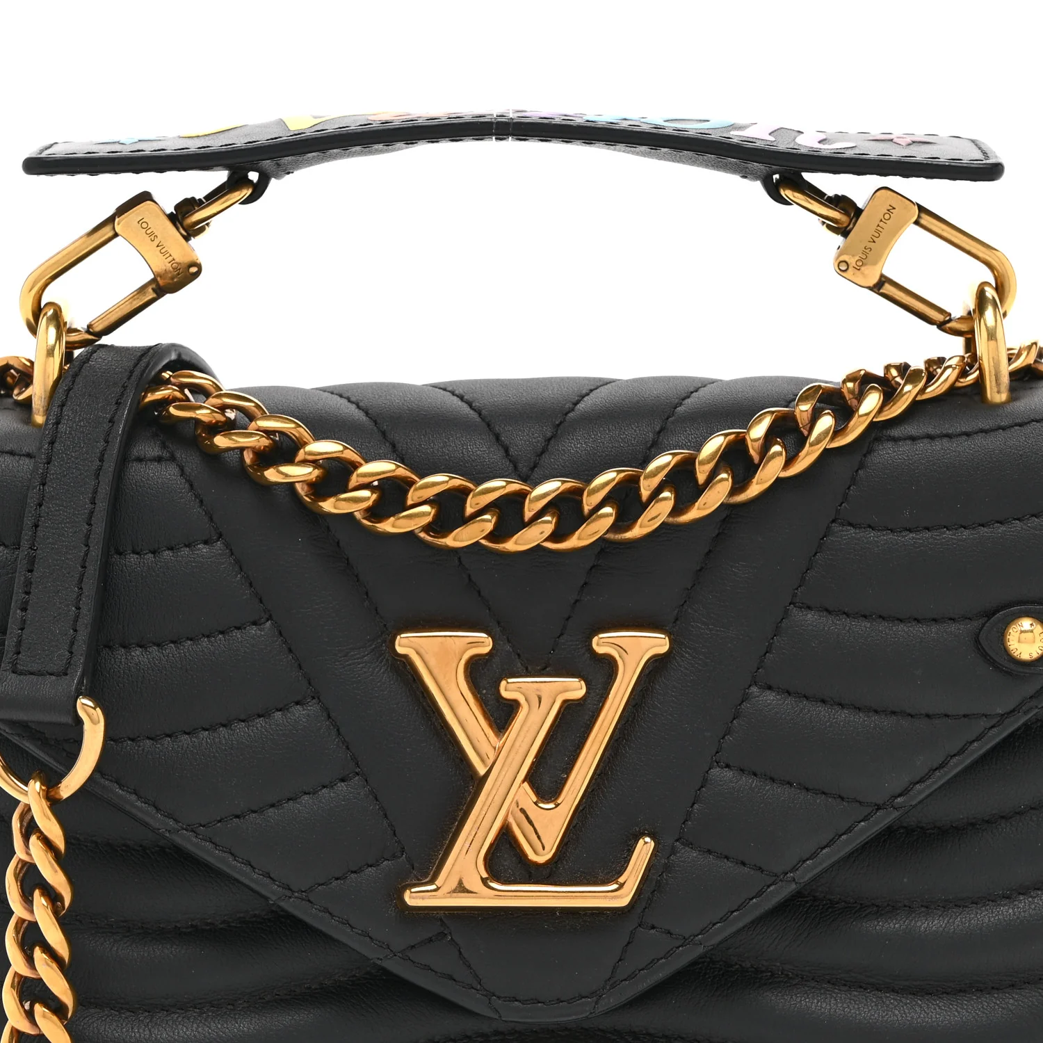 Calfskin New Wave Chain PM Black - Image 8