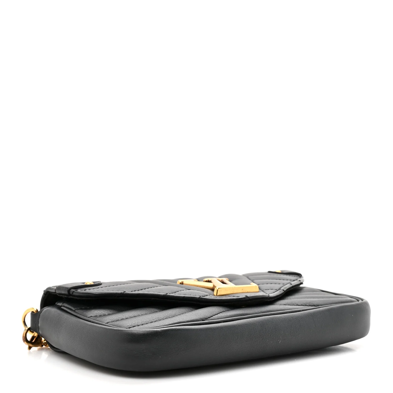 Calfskin New Wave Chain Pochette Black - Image 4