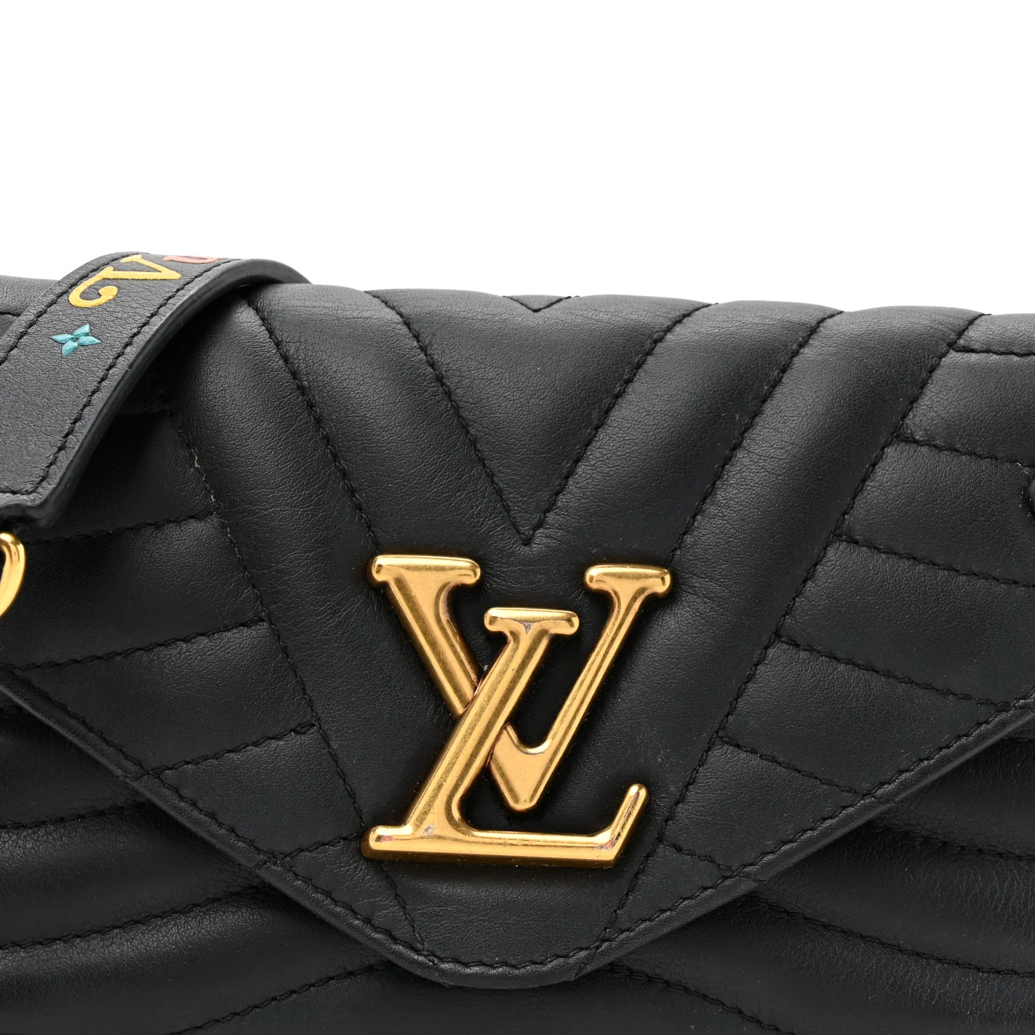 Calfskin New Wave Chain Pochette Black - Image 7