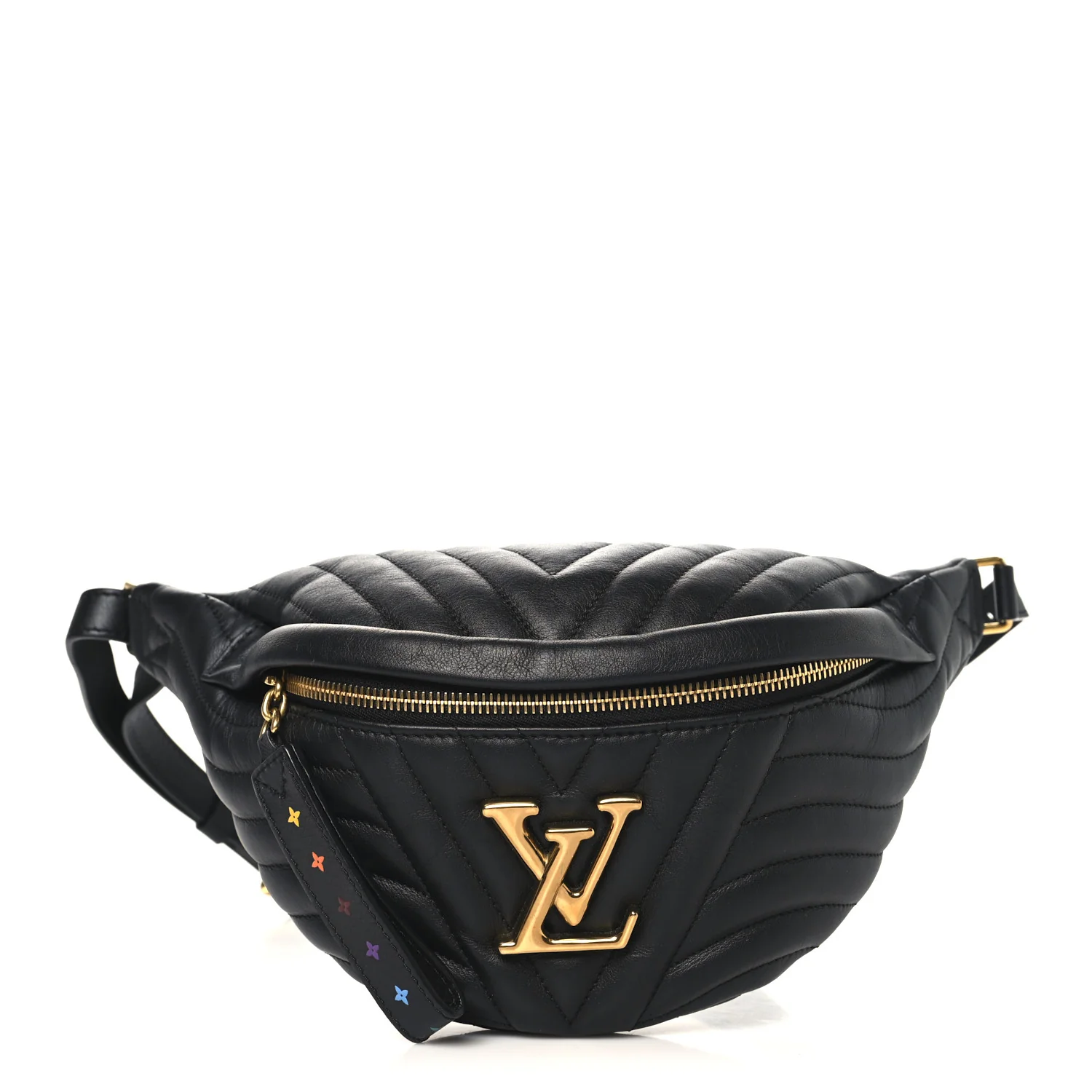 Calfskin Quilted New Wave Bumbag Black