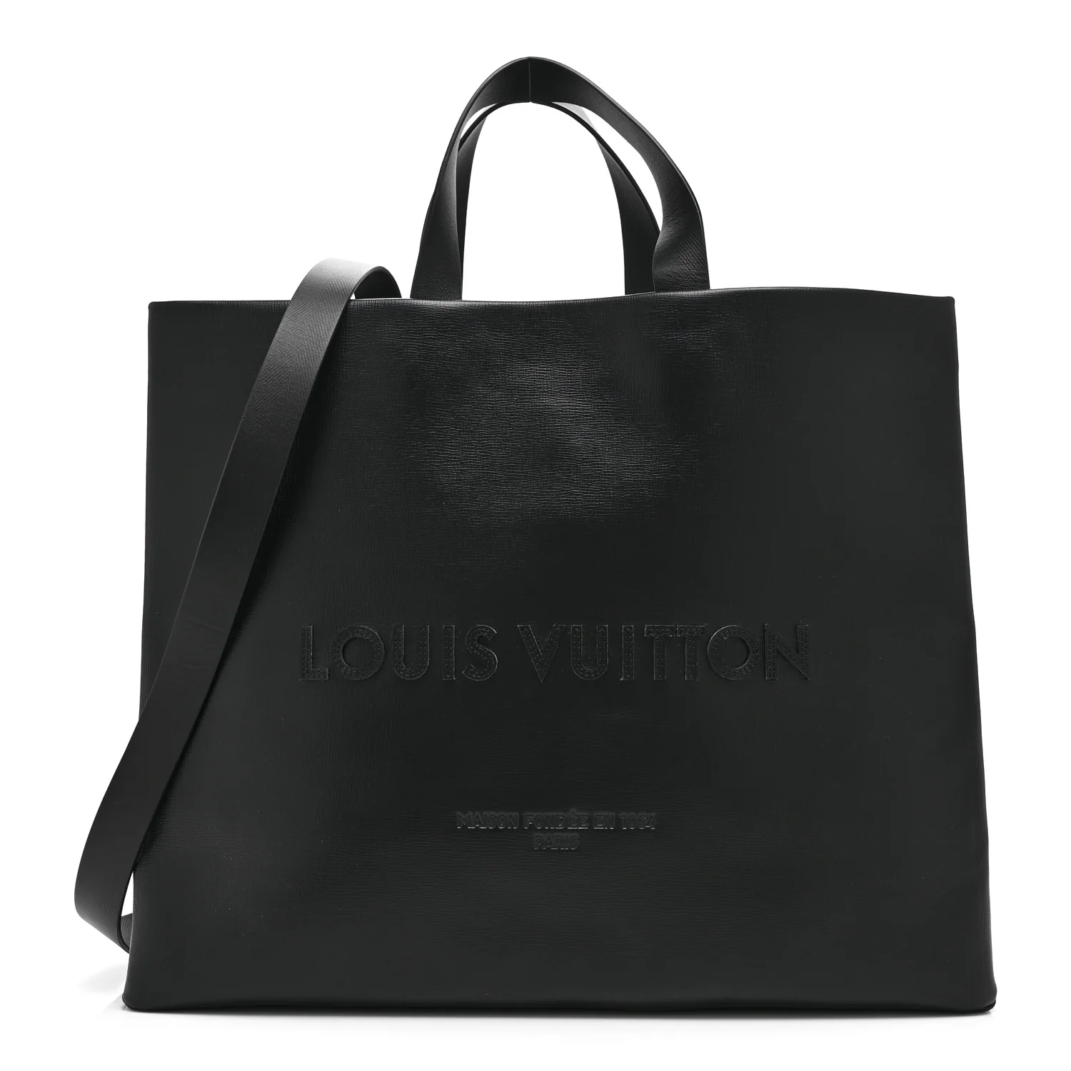 Calfskin Shopper Tote MM Black