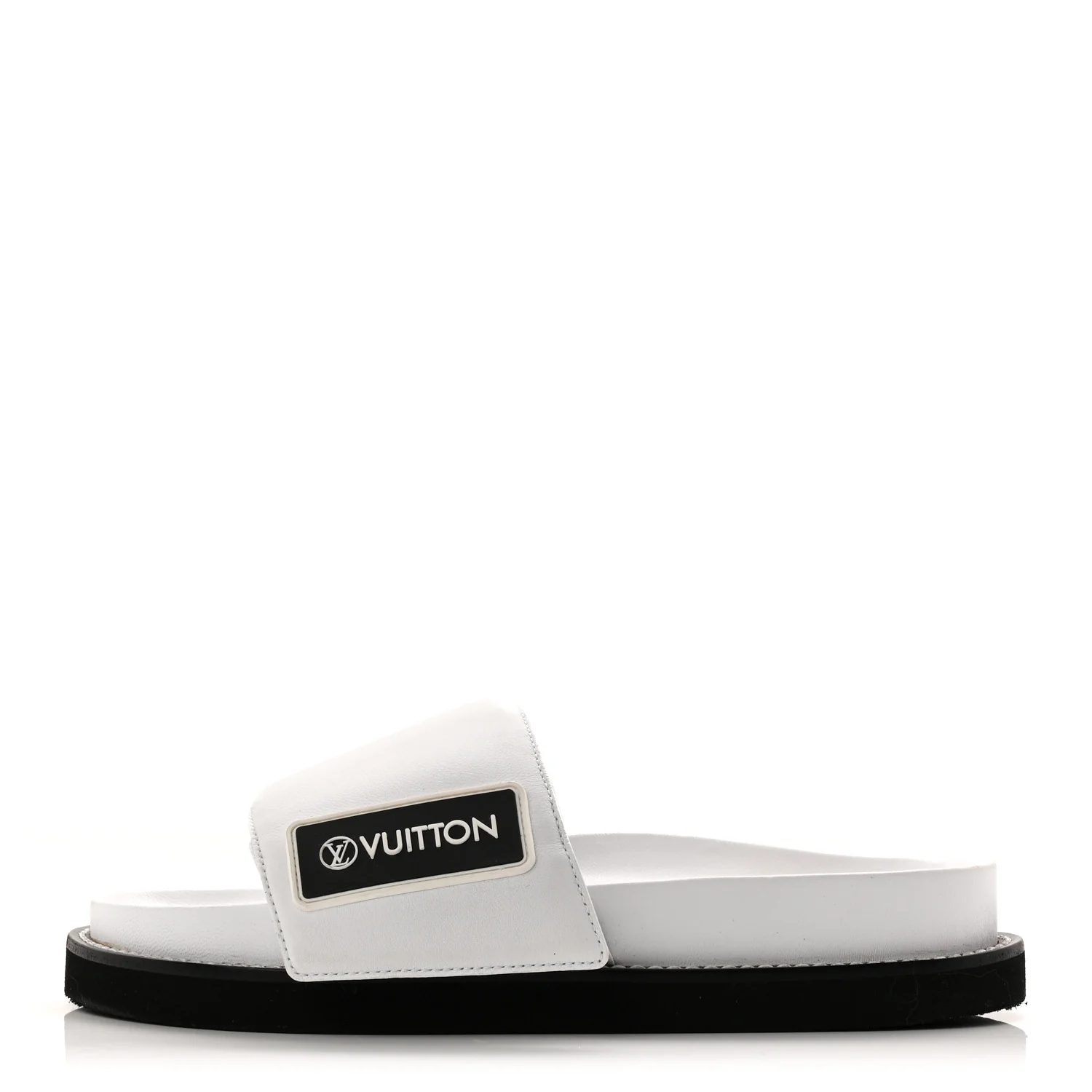Calfskin Sunset Flat Mule Sandals 39 White