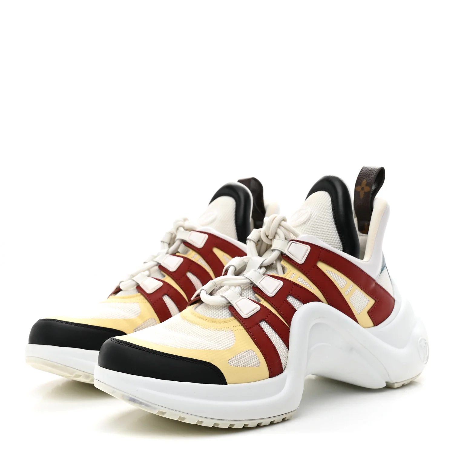 Calfskin Technical Nylon LV Archlight Sneakers 40.5 Terracotta - Image 4