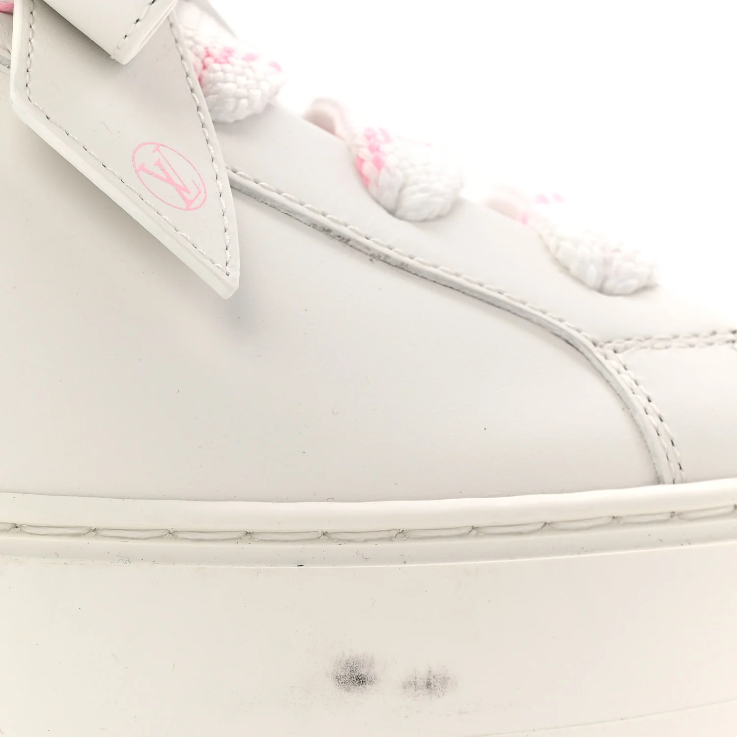 Calfskin Time Out Bow Sneakers 38 White Pink - Image 10