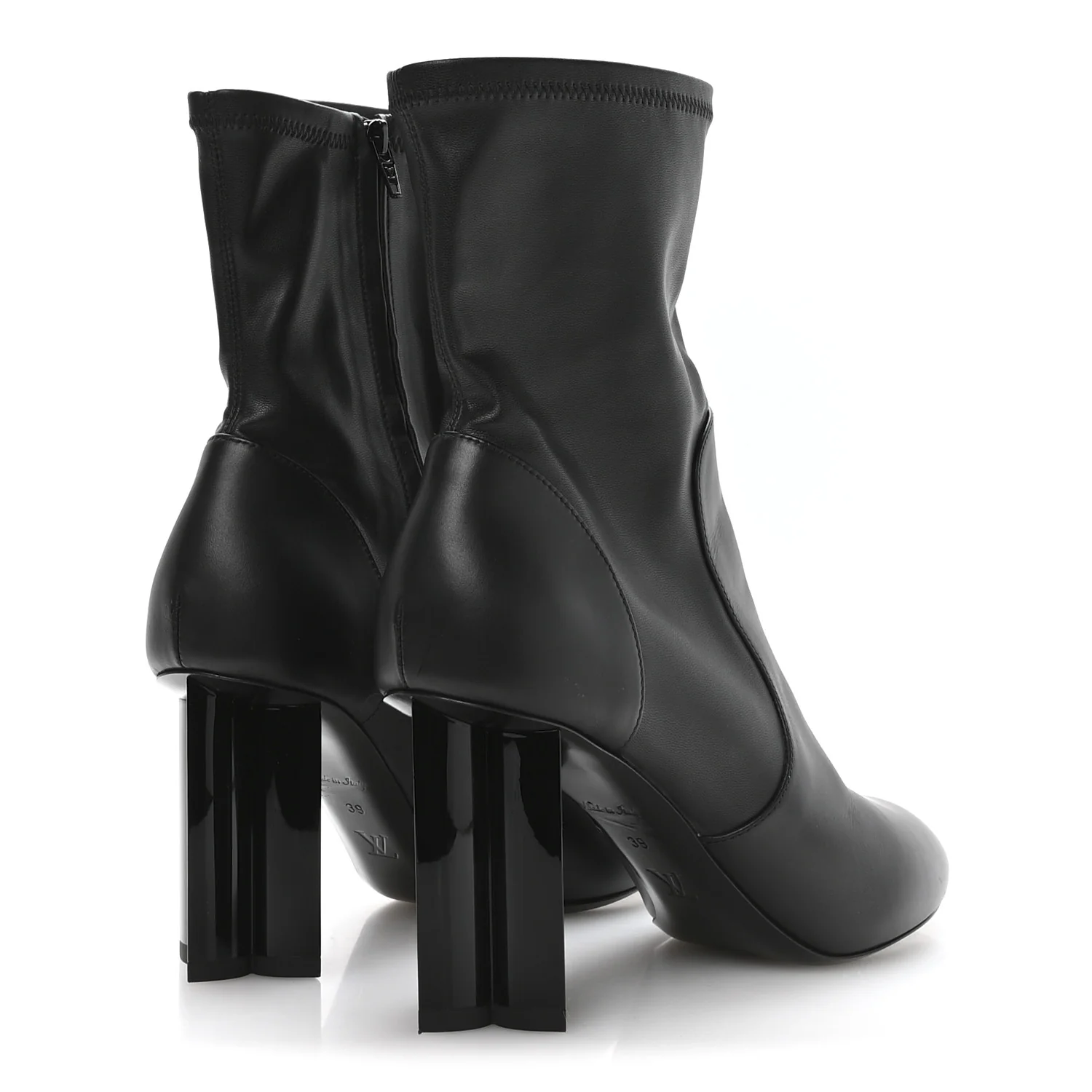 Calfskin Uniformes Silhouette Ankle Boots 39 Black - Image 5