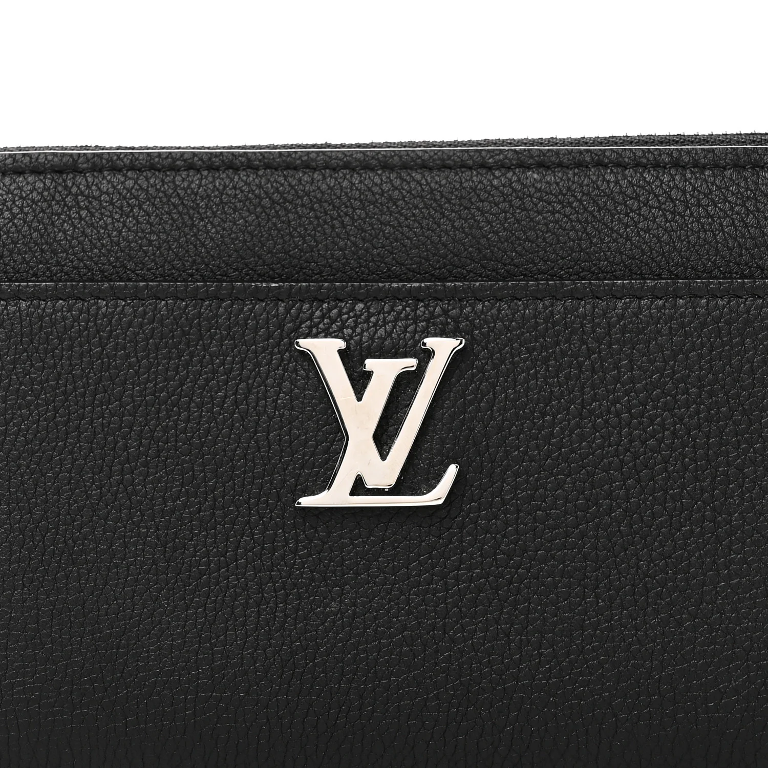 Calfskin Zippy Lockme Wallet Black - Image 7