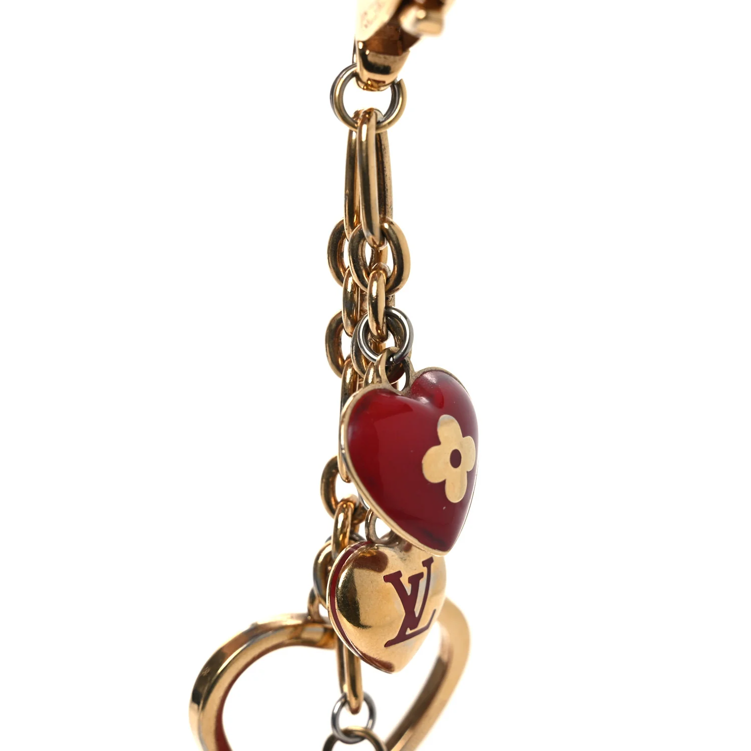 Coeurs Heart Bag Charm Key Holder Red - Image 6