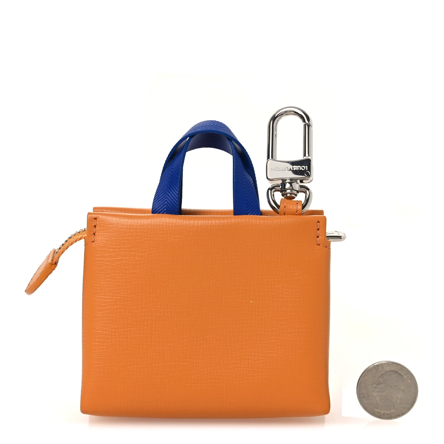 Cowhide LV Mini Shopper Bag Charm Safran - Image 2