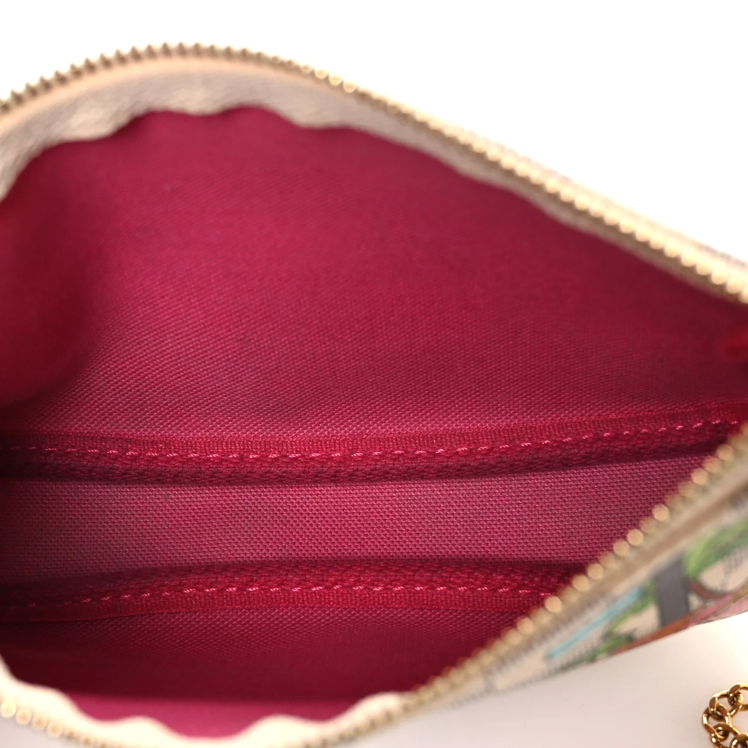 Damier Azur 2021 Christmas Animation Hollywood Mini Pochette Accessories Fuchsia - Image 5