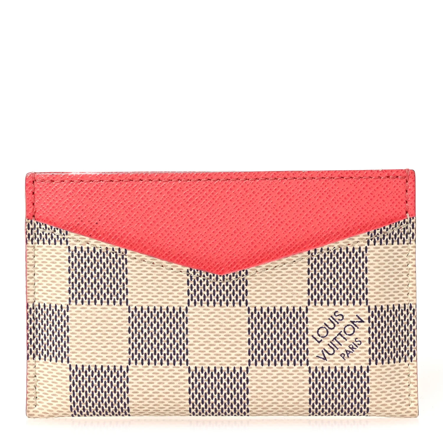 Damier Azur Daily Card Holder Rose Papaye