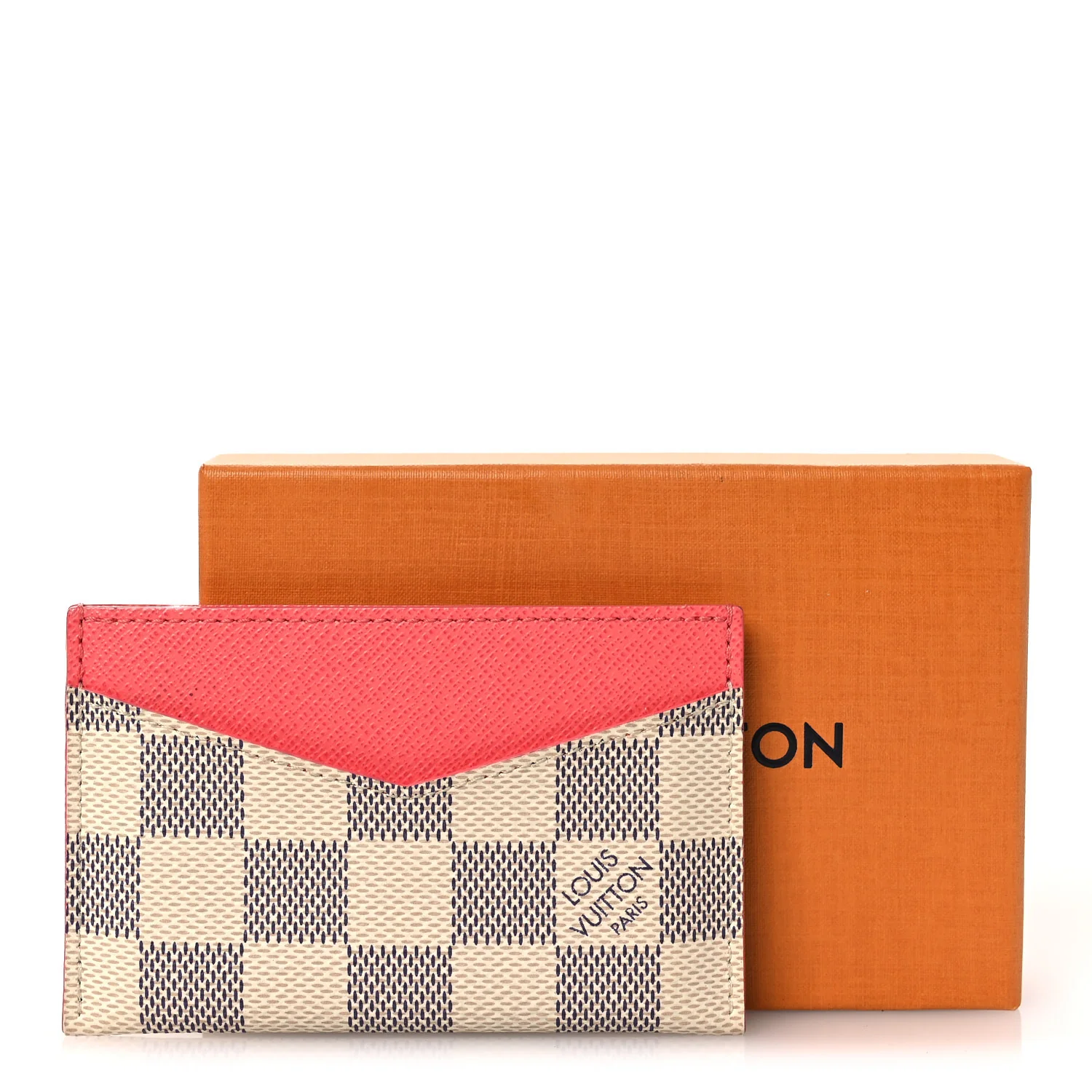 Damier Azur Daily Card Holder Rose Papaye - Image 7