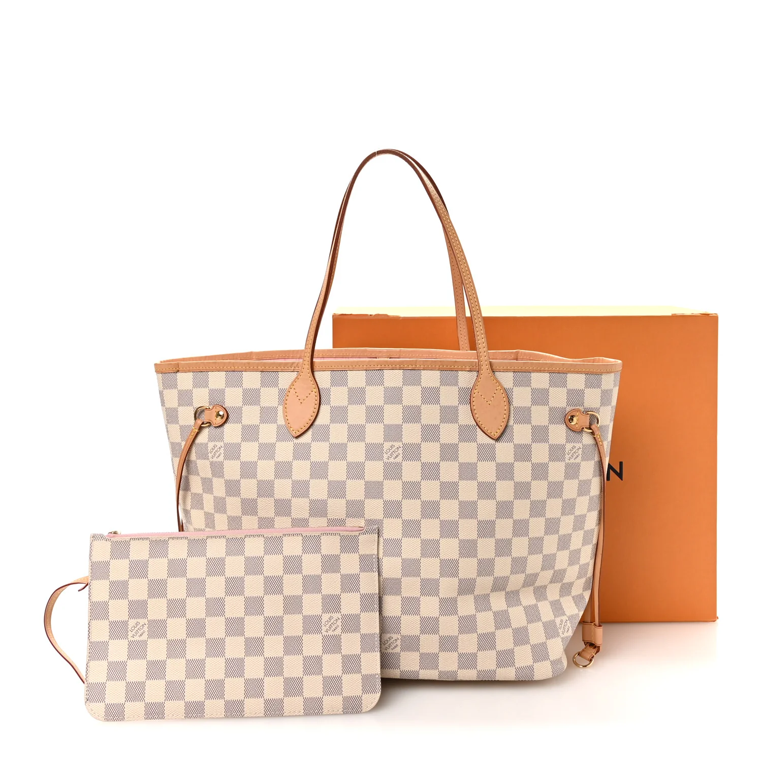 Damier Azur Neo Neverfull MM Rose Ballerine - Image 12