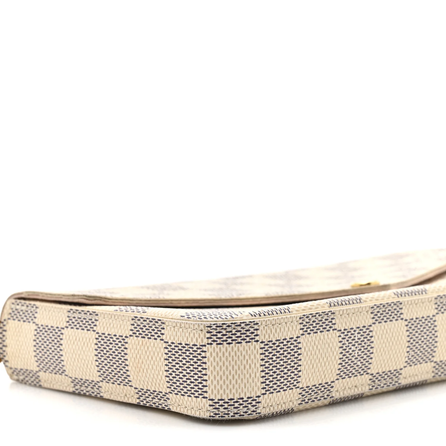 Damier Azur Pochette Felicie Chain Wallet Rose Ballerine - Image 10