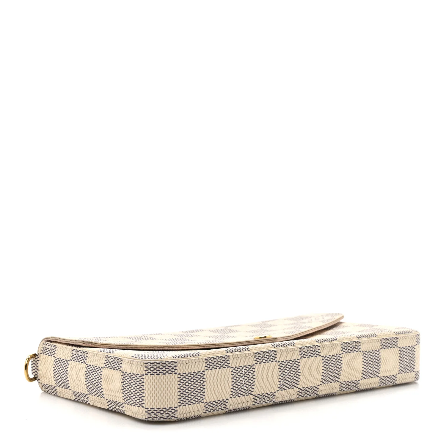 Damier Azur Pochette Felicie Chain Wallet Rose Ballerine - Image 4