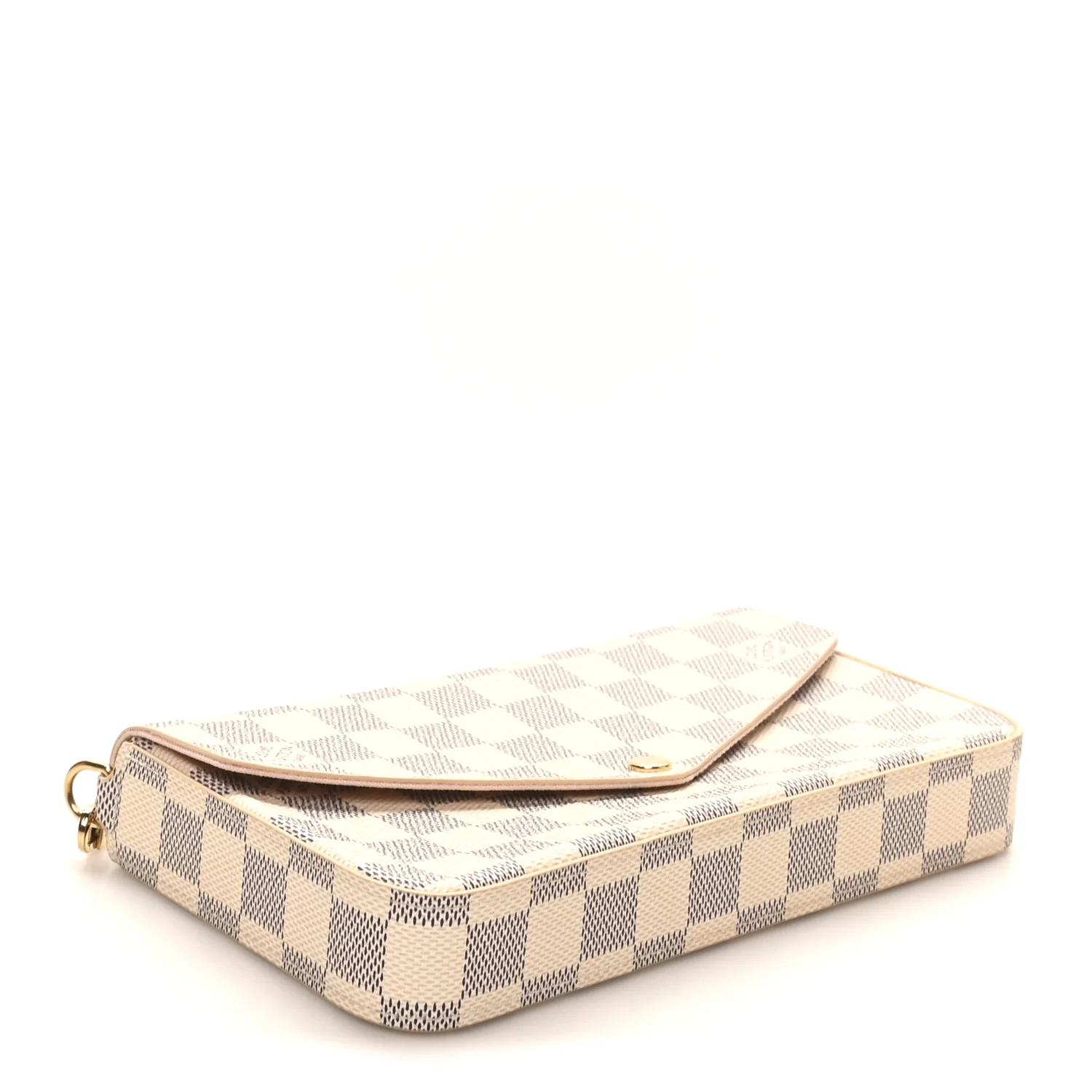 Damier Azur Pochette Felicie Chain Wallet Rose Ballerine - Image 5