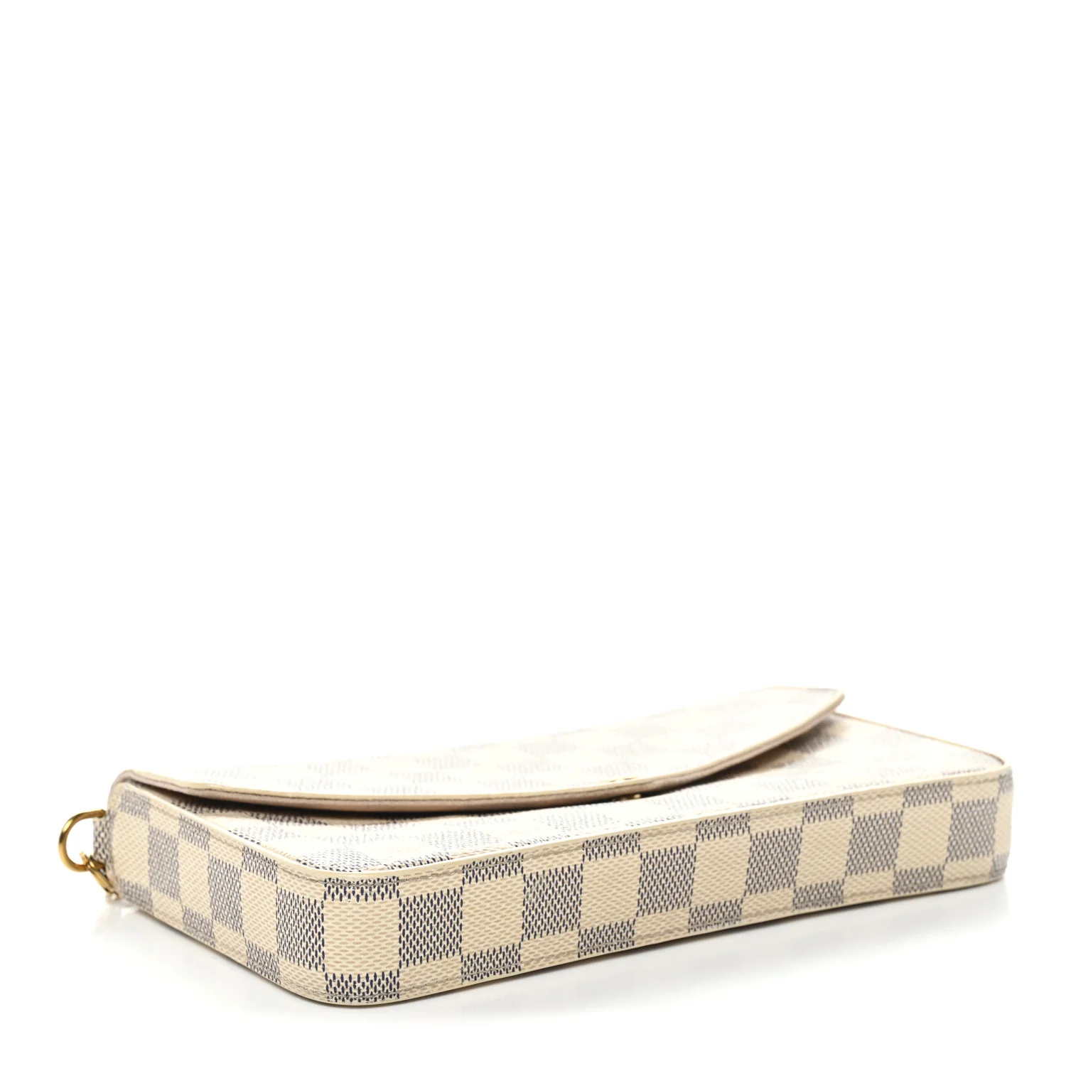 Damier Azur Pochette Felicie Chain Wallet Rose Ballerine - Image 4