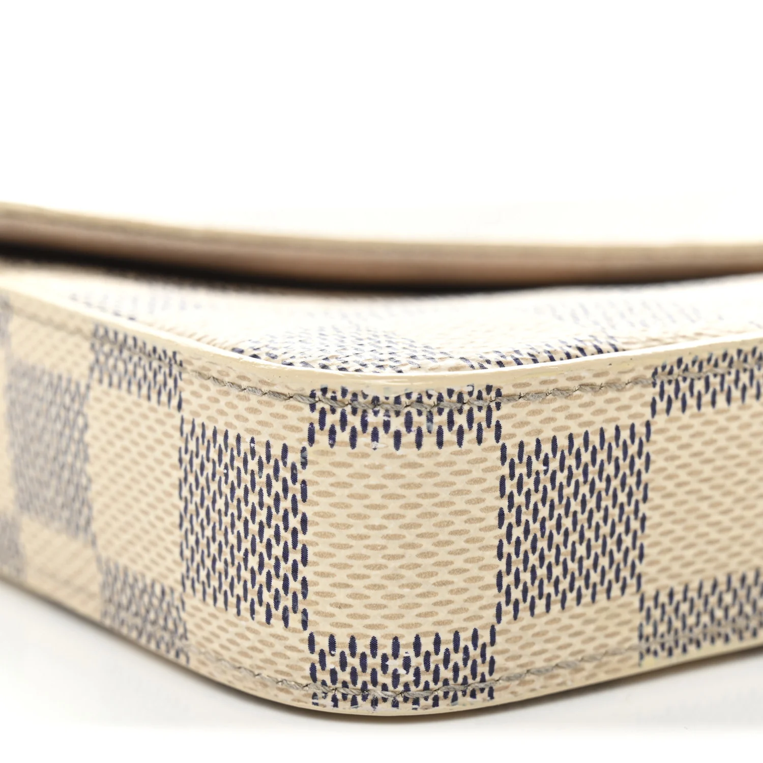 Damier Azur Pochette Felicie Chain Wallet Rose Ballerine - Image 9
