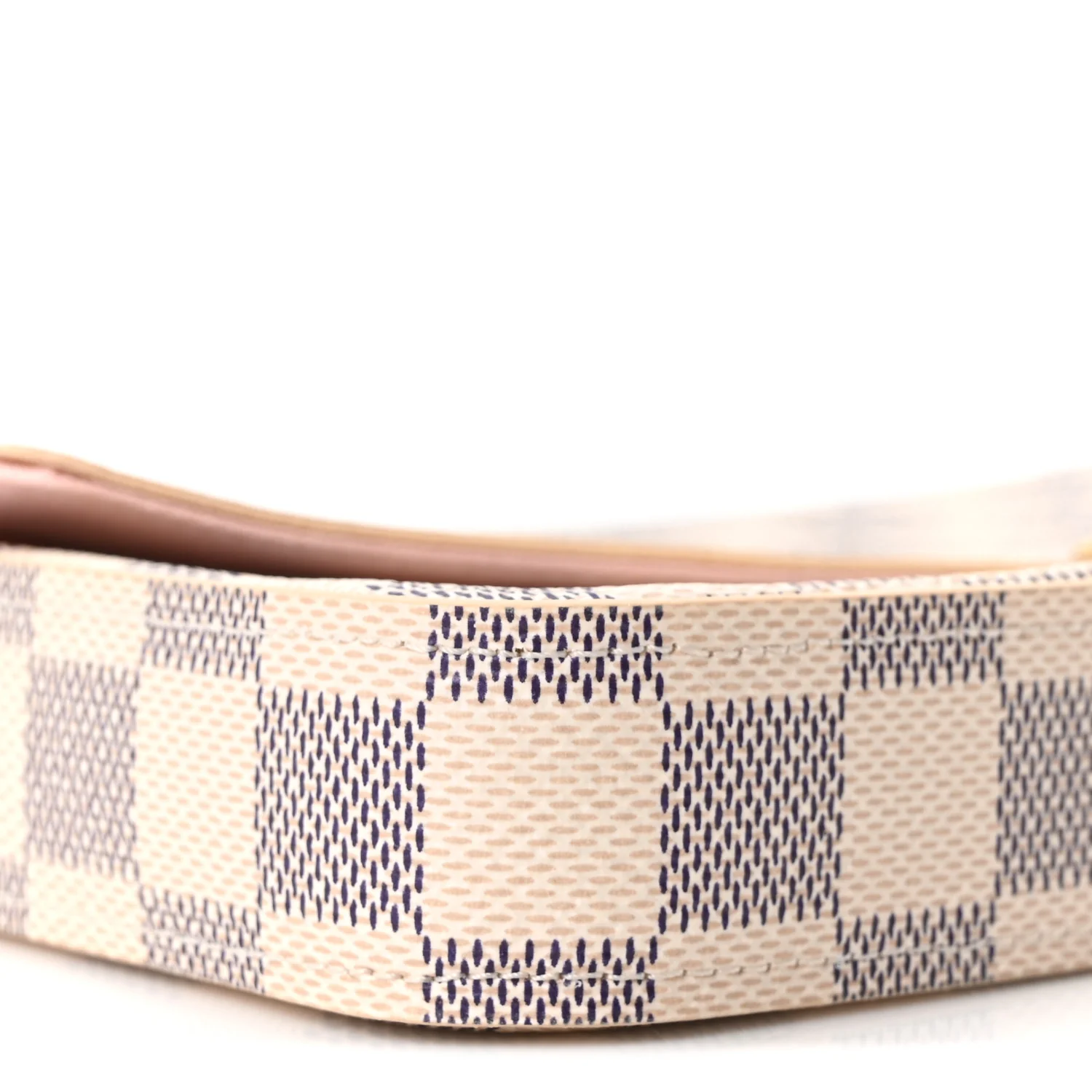 Damier Azur Pochette Felicie Chain Wallet Rose Ballerine - Image 11