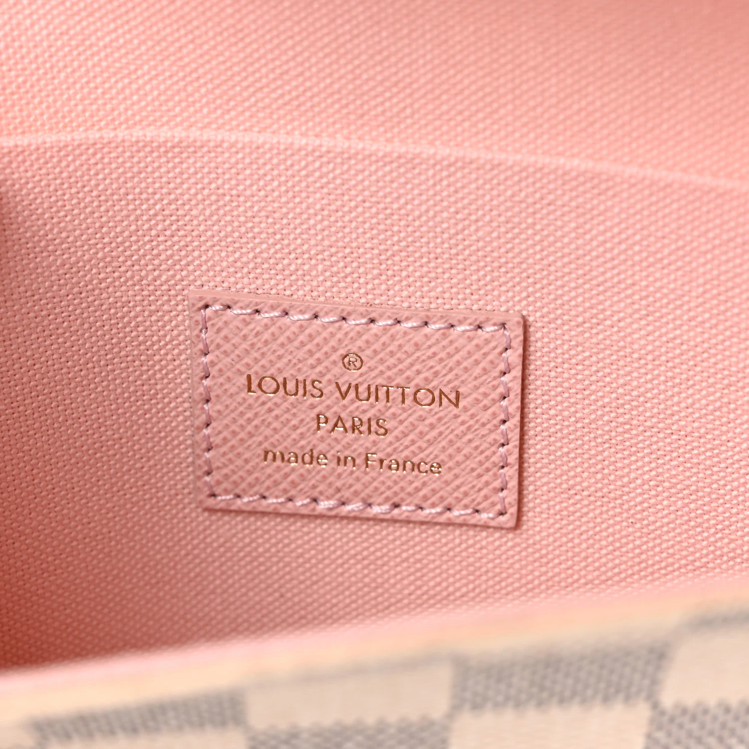 Damier Azur Pochette Felicie Chain Wallet Rose Ballerine - Image 9