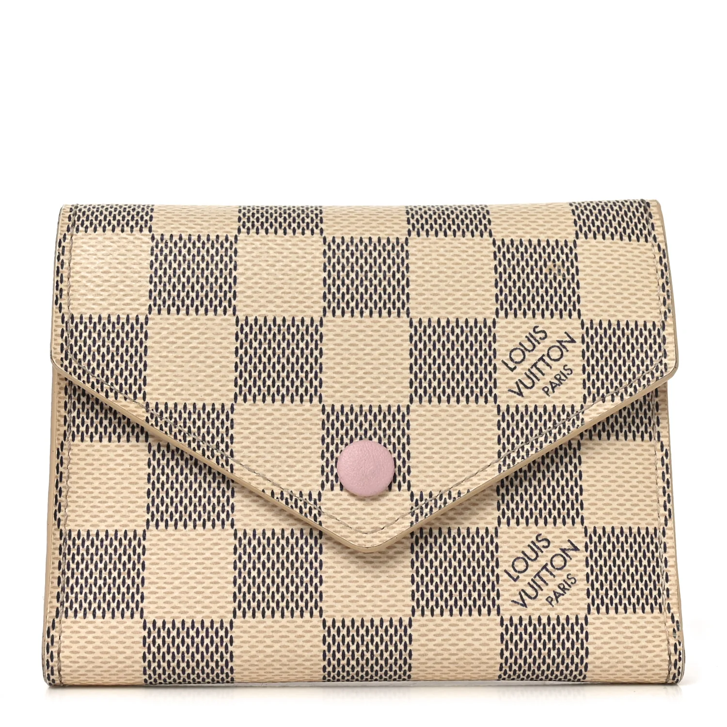 Damier Azur Victorine Wallet Rose Ballerine