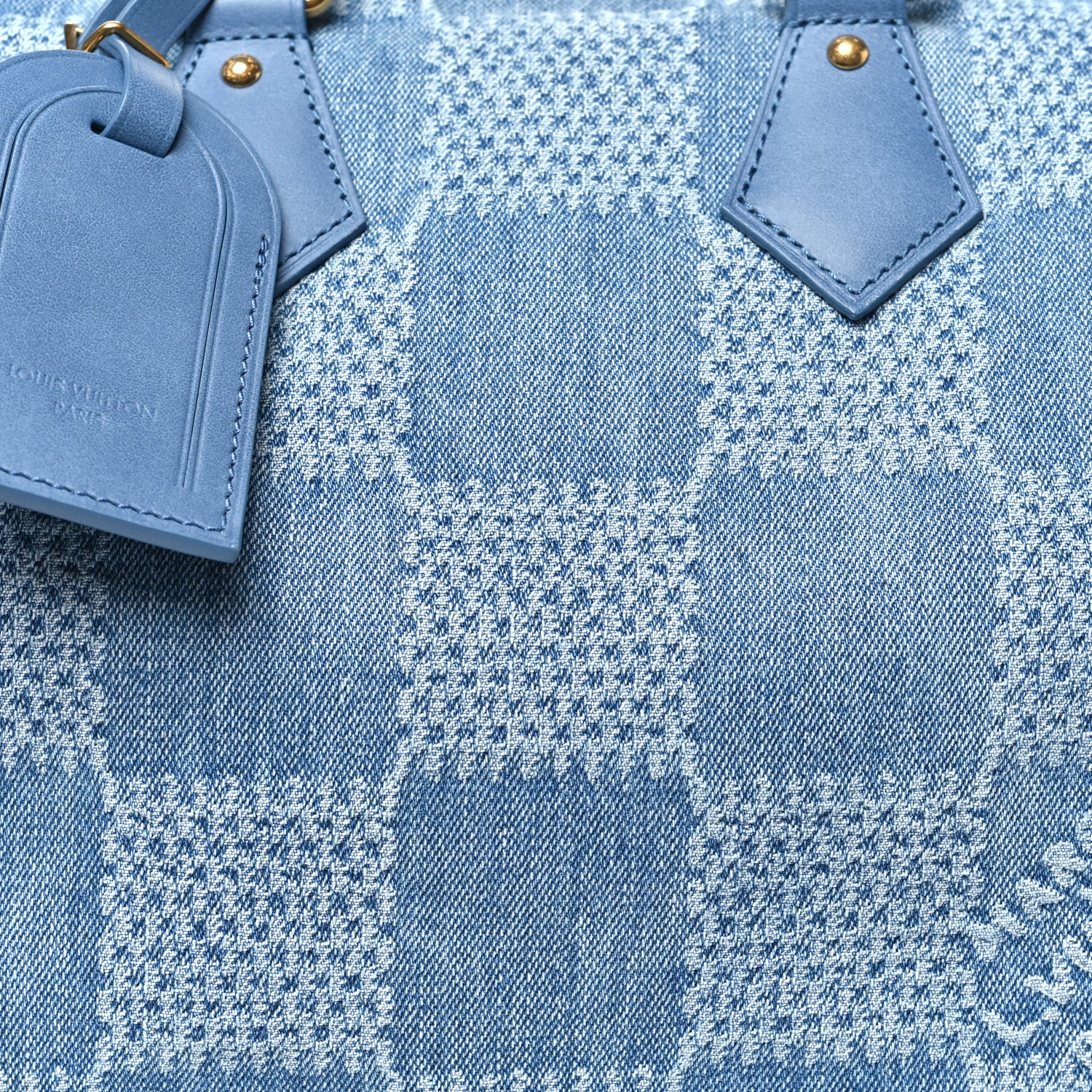 Damier Denim 3D Speedy Bandouliere 30 Denim Blue - Image 7