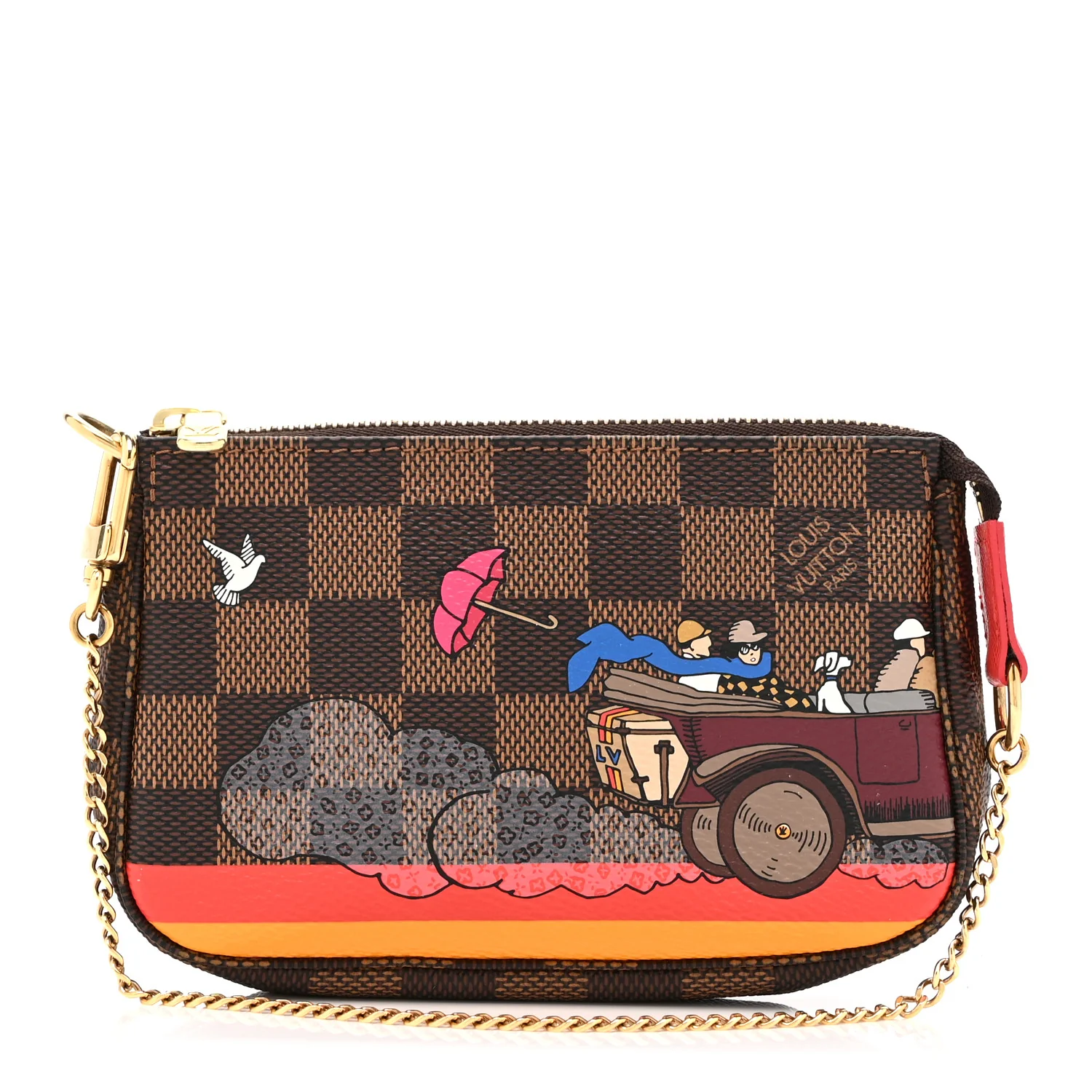 Damier Ebene 2015 Christmas Animation Mini Pochette Accessories