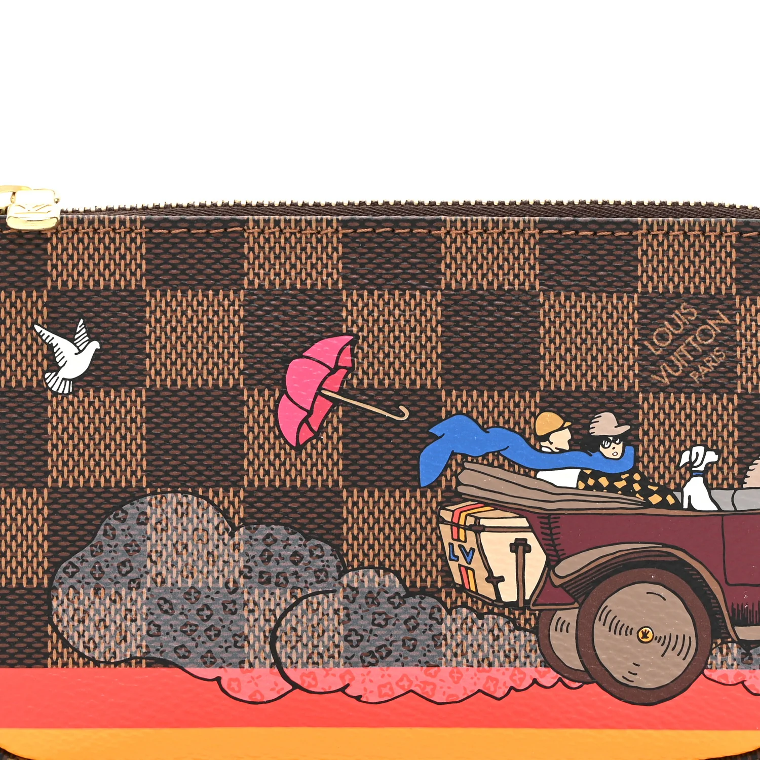 Damier Ebene 2015 Christmas Animation Mini Pochette Accessories - Image 8