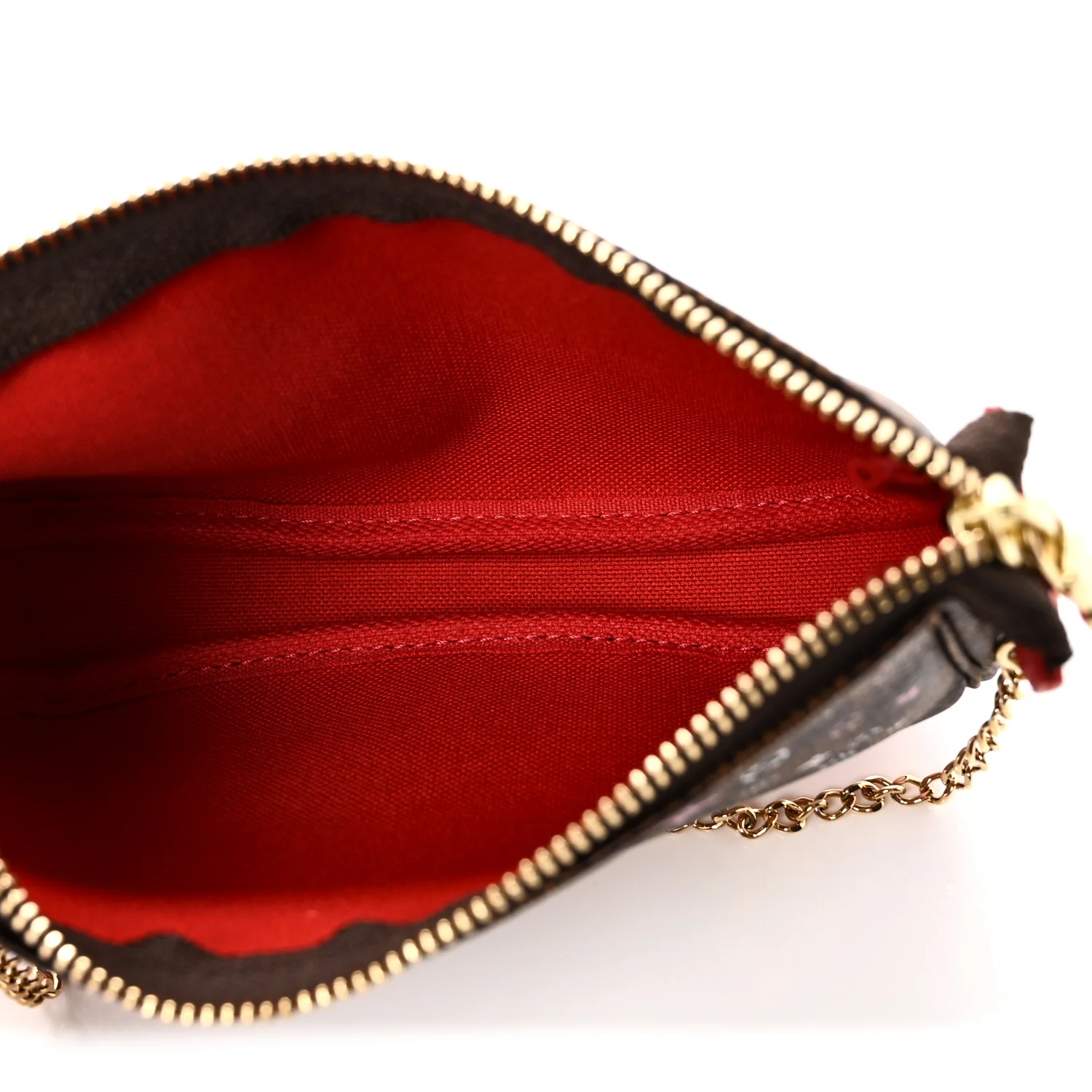 Damier Ebene 2019 Christmas Animation Mini Pochette Accessories Red - Image 5