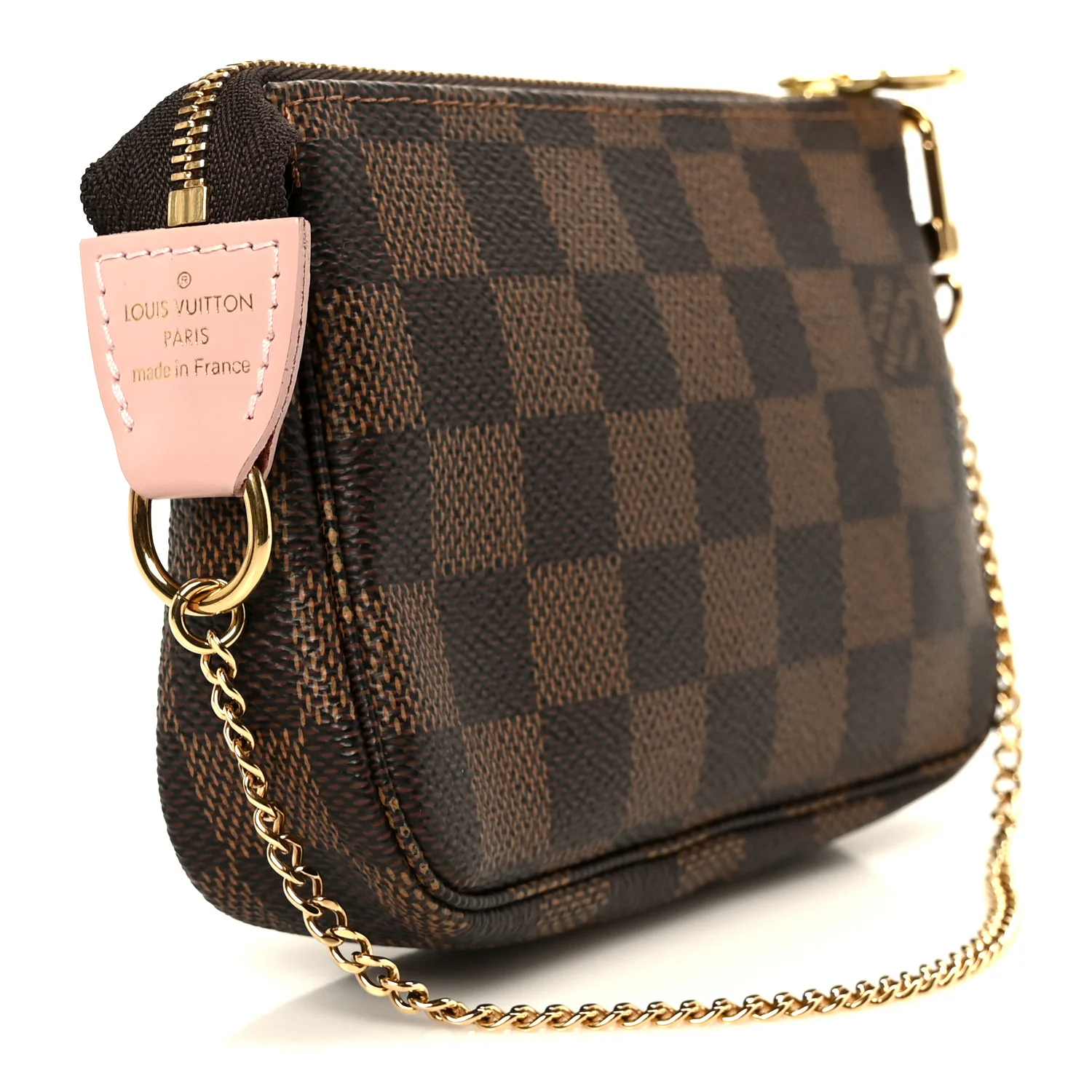 Damier Ebene 2020 Christmas Animation Big Wheel Mini Pochette Accessories Rose Ballerine - Image 3