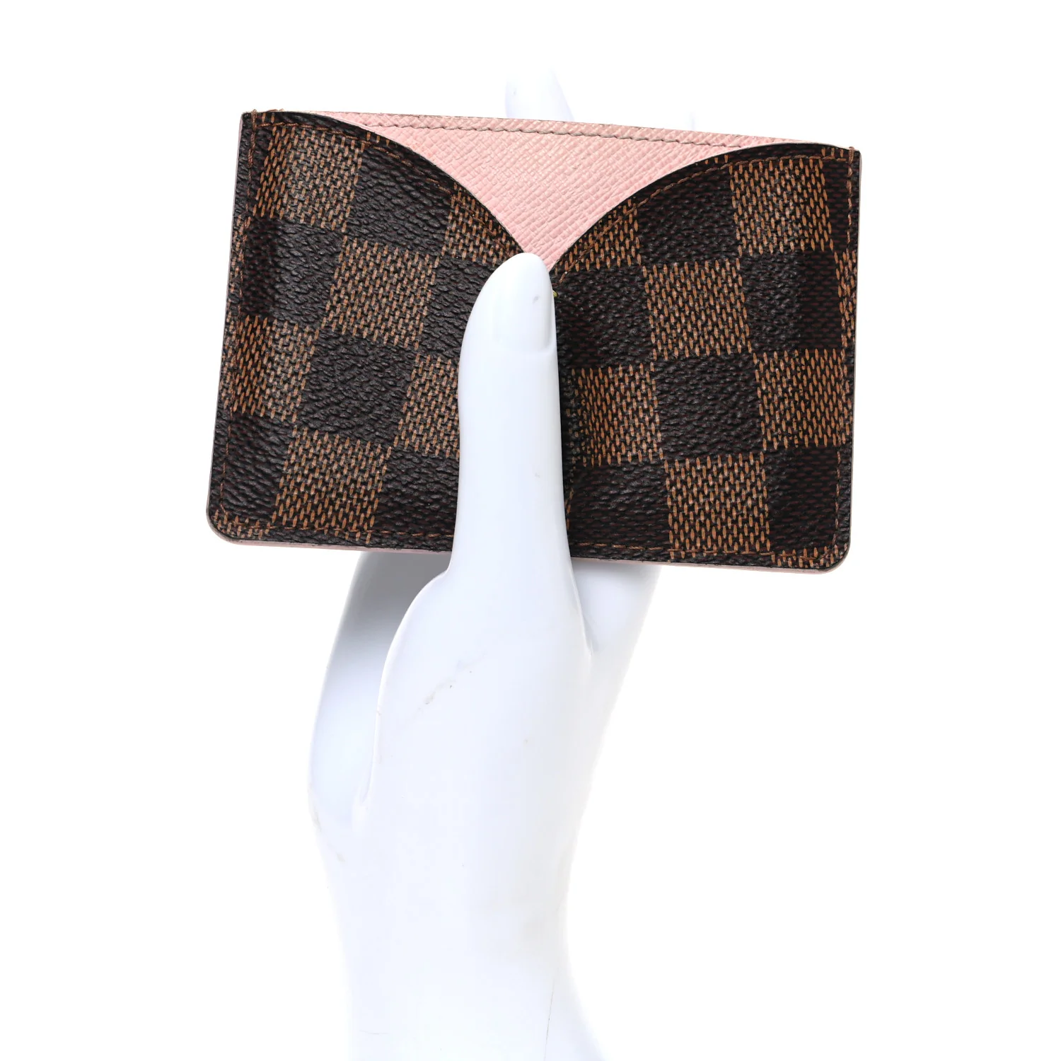 Damier Ebene Caissa Card Holder Rose Ballerine - Image 2