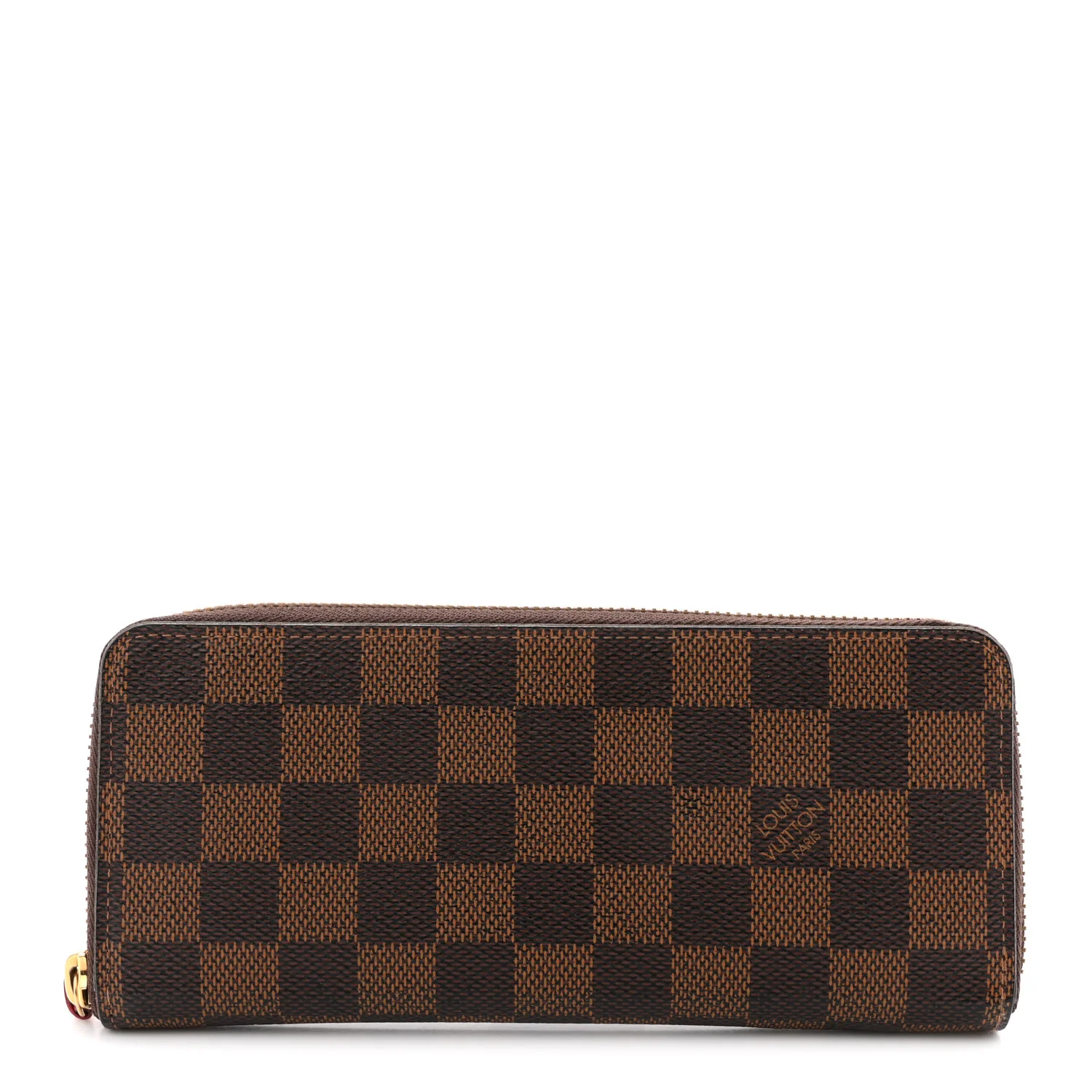 Damier Ebene Clemence Wallet Cherry