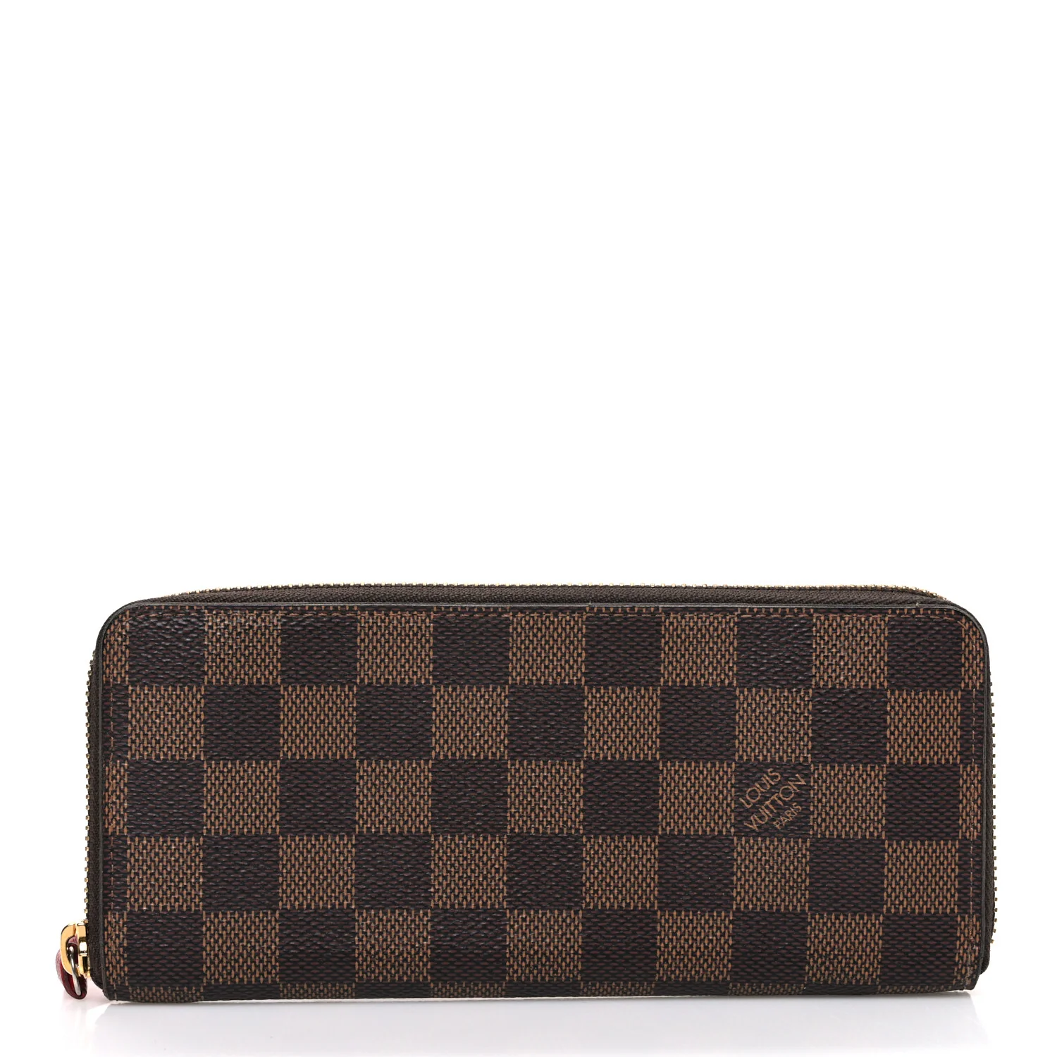 Damier Ebene Clemence Wallet Cherry