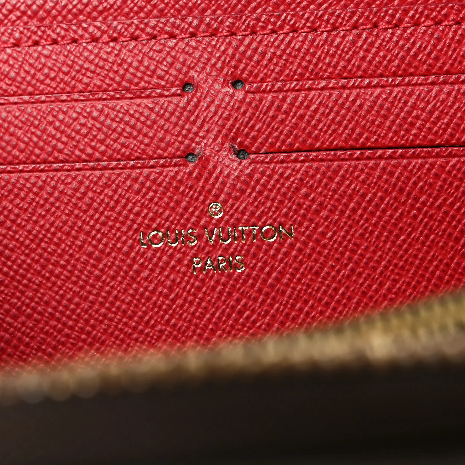 Damier Ebene Clemence Wallet Cherry - Image 6
