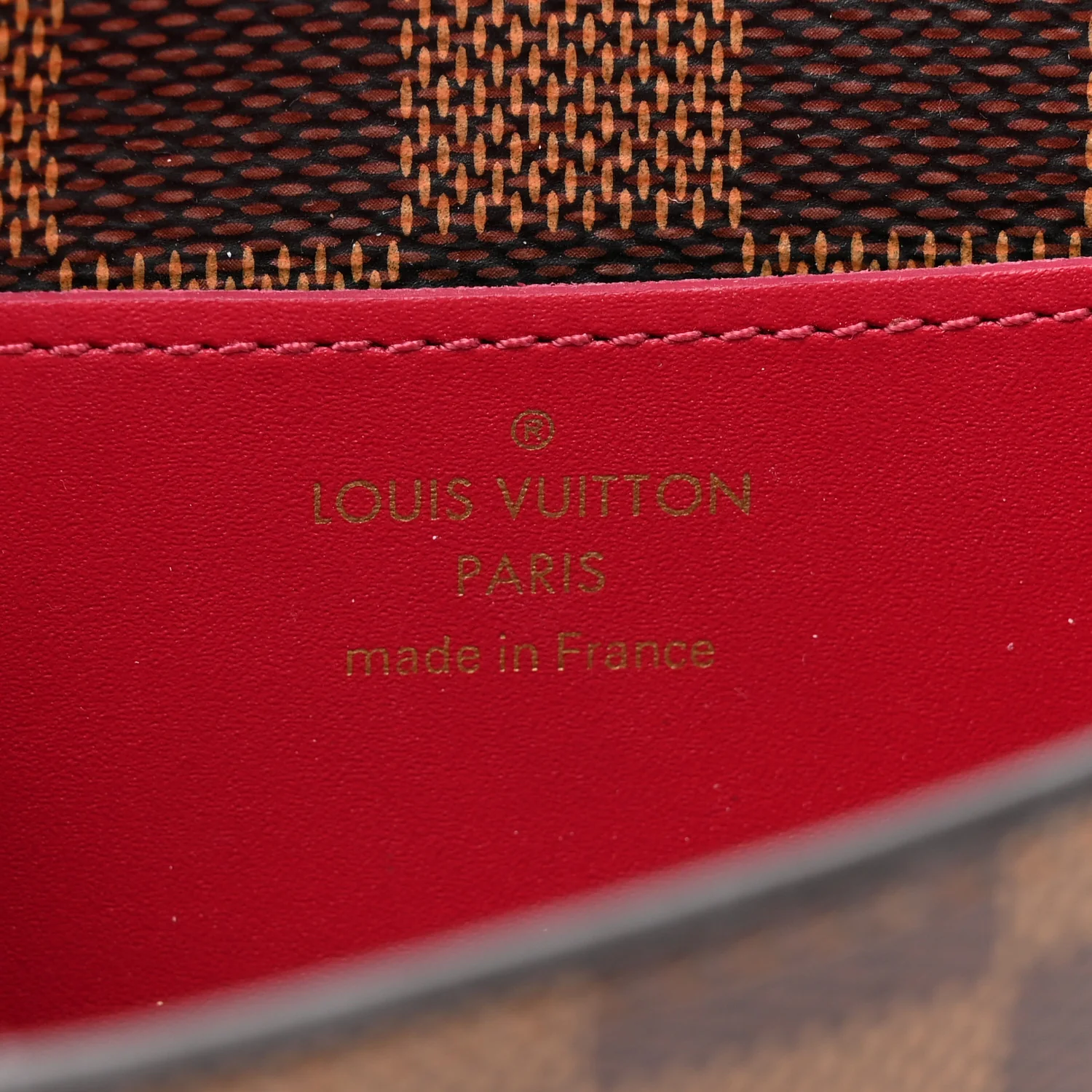Damier Ebene Croisette Chain Wallet Scarlet - Image 7
