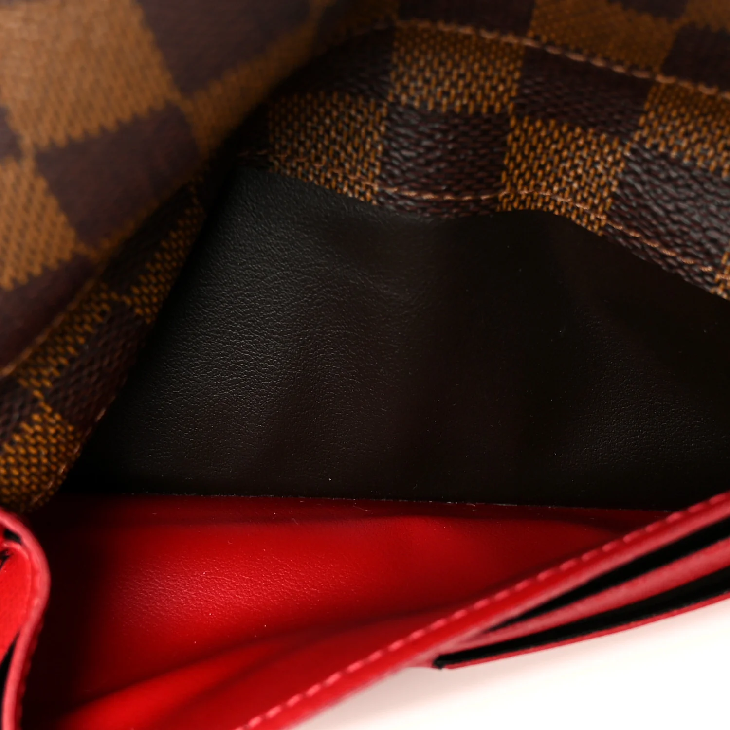 Damier Ebene Josephine Wallet Red - Image 9