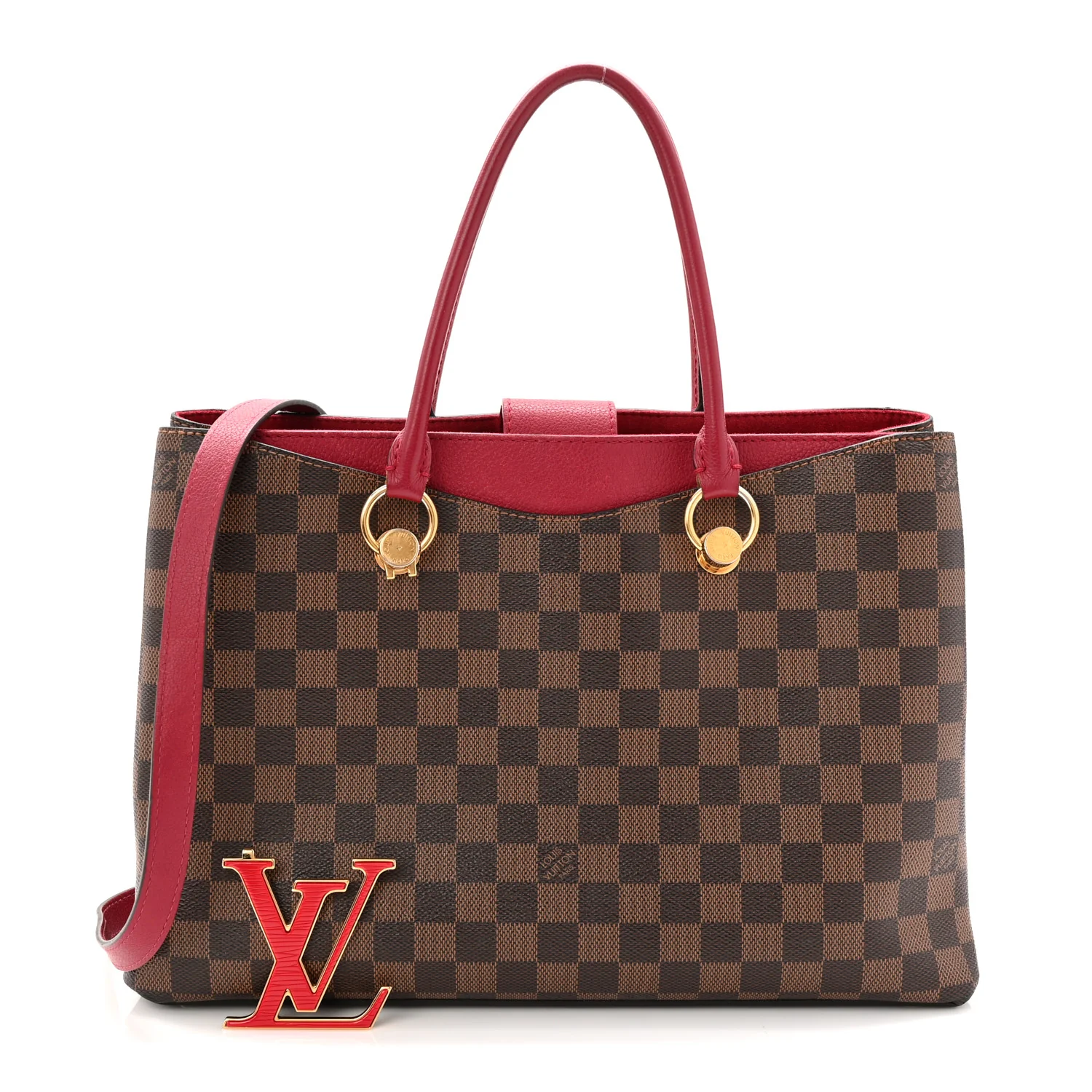 Damier Ebene LV Riverside Lie De Vin - Image 3