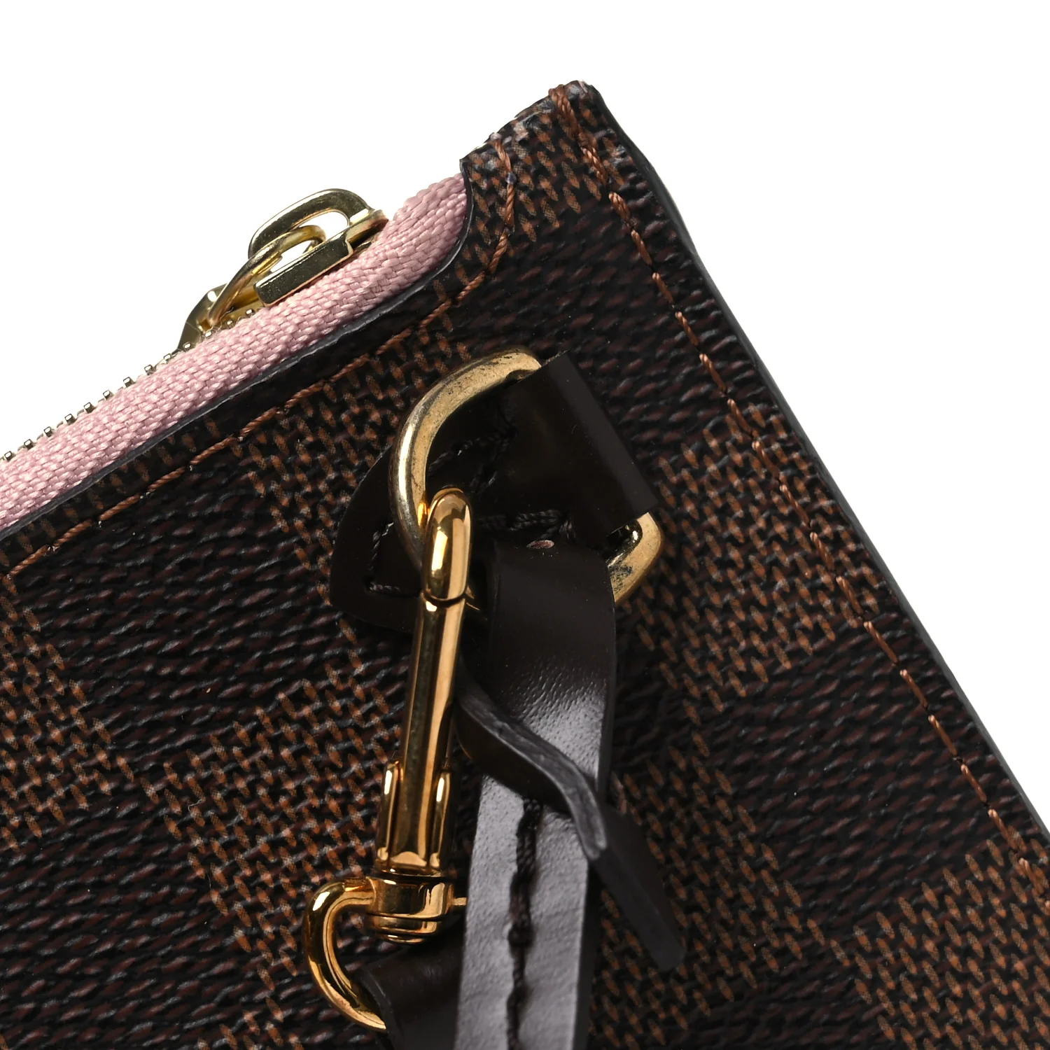 Damier Ebene Neverfull MM GM Pochette Rose Ballerine - Image 8