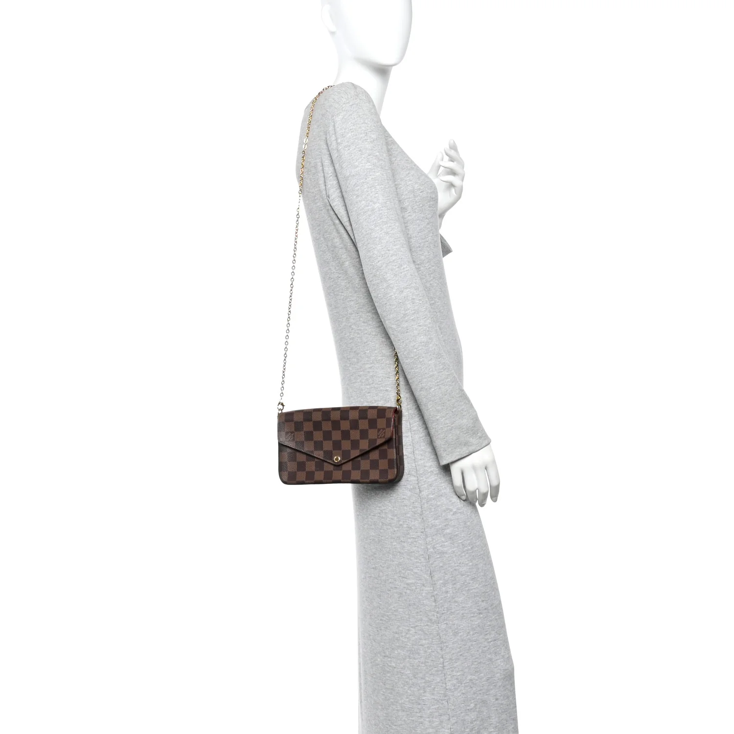Damier Ebene Pochette Felicie Chain Wallet - Image 2