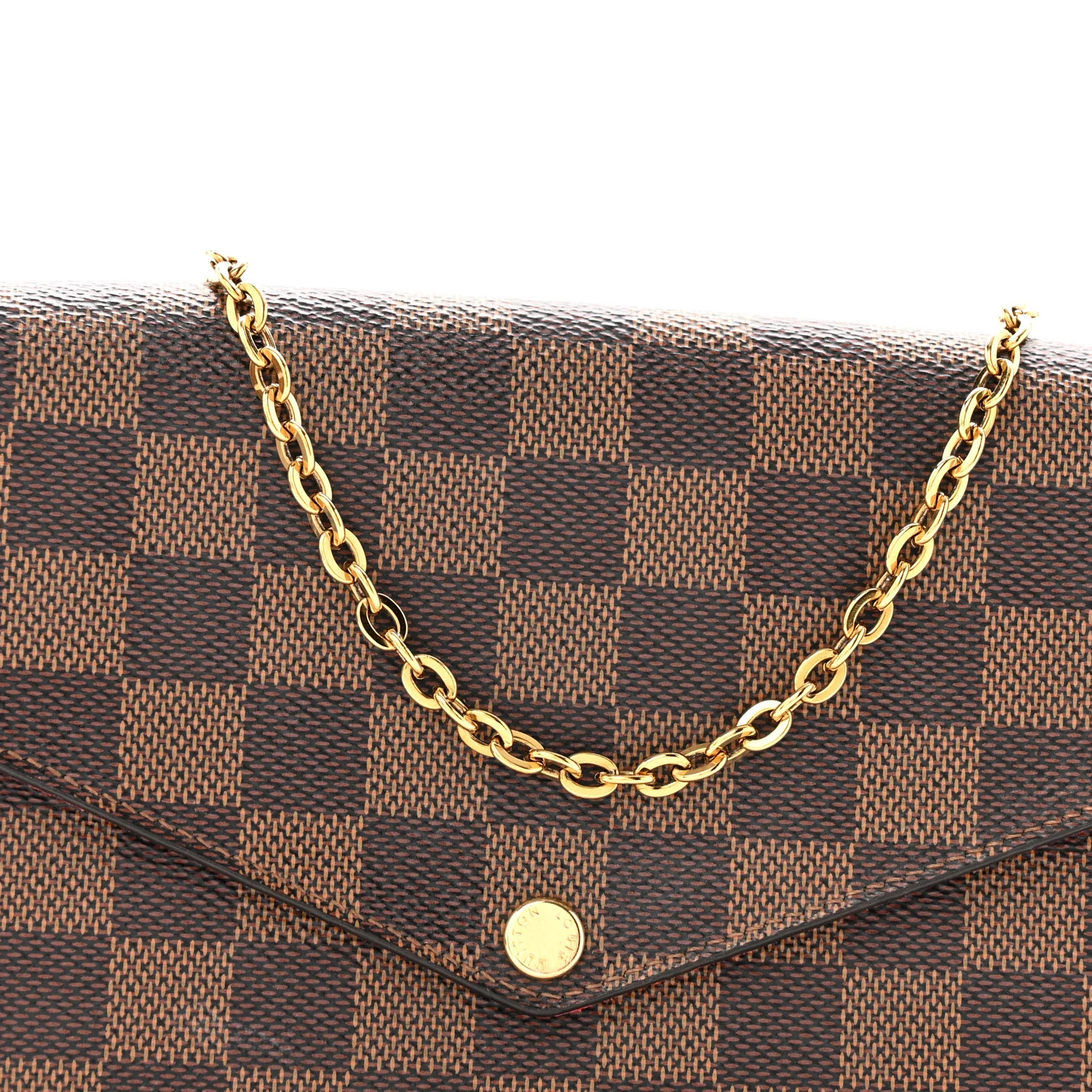 Damier Ebene Pochette Felicie Chain Wallet - Image 9