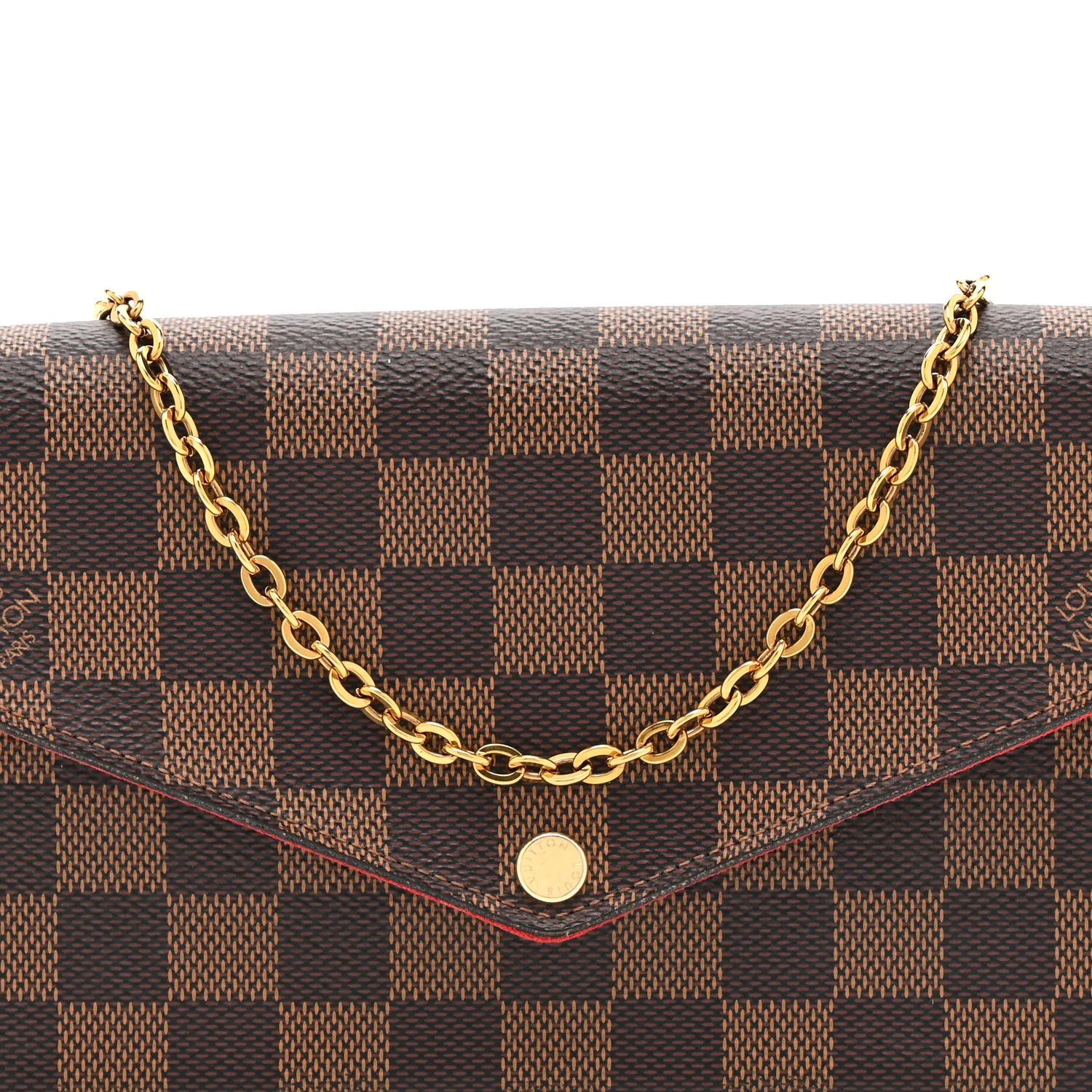 Damier Ebene Pochette Felicie Chain Wallet - Image 9