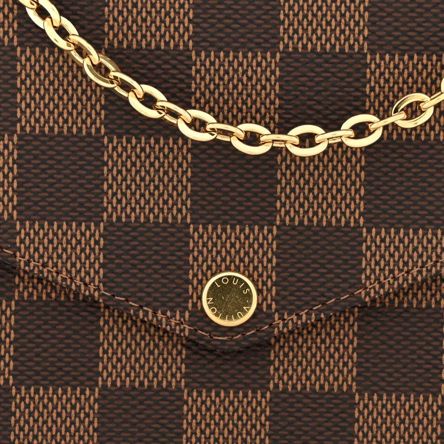 Damier Ebene Pochette Felicie Chain Wallet - Image 11