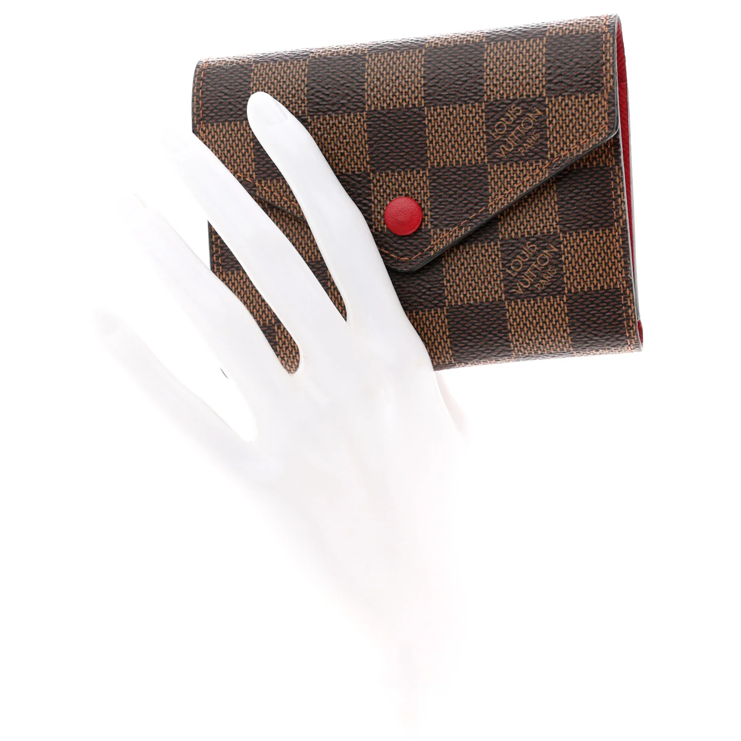 Damier Ebene Victorine Wallet Red - Image 2