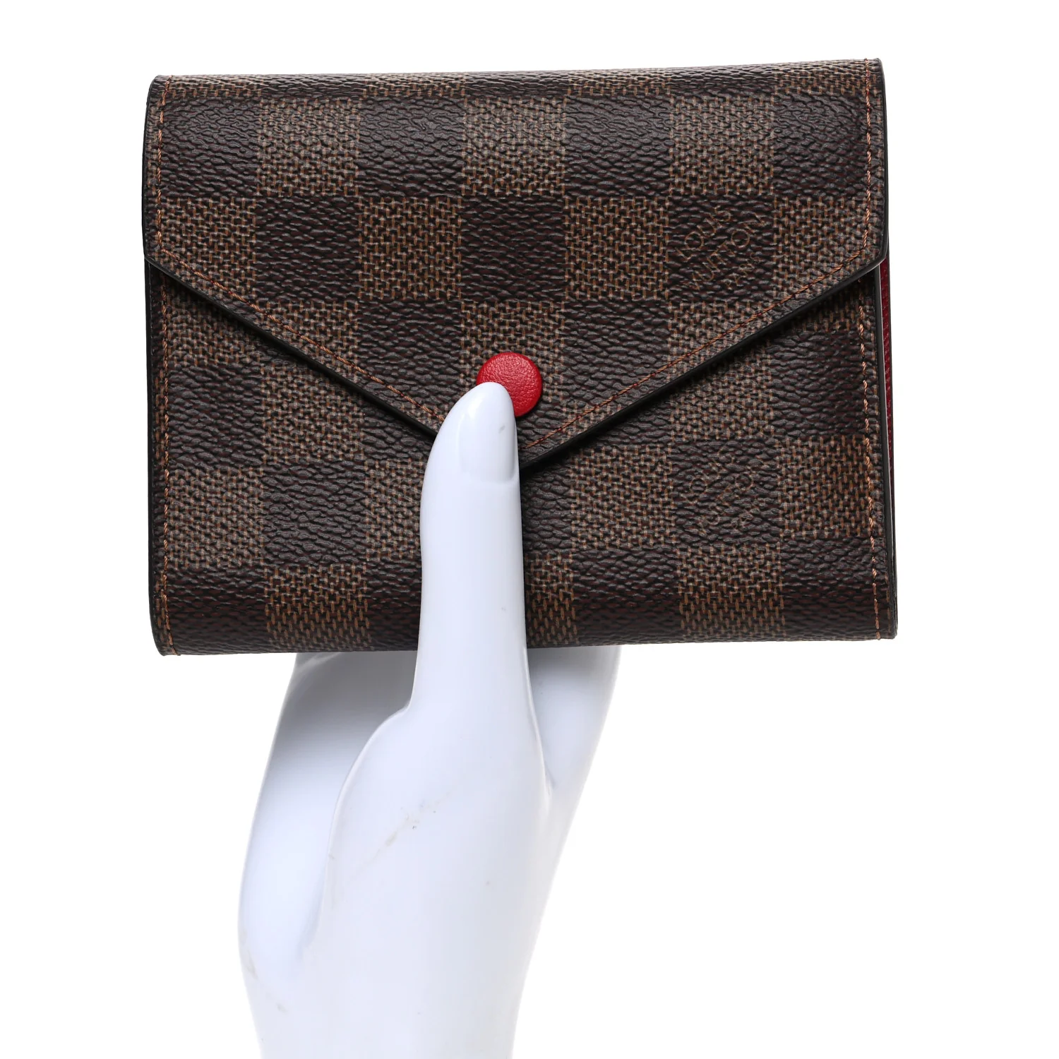 Damier Ebene Victorine Wallet Red - Image 2