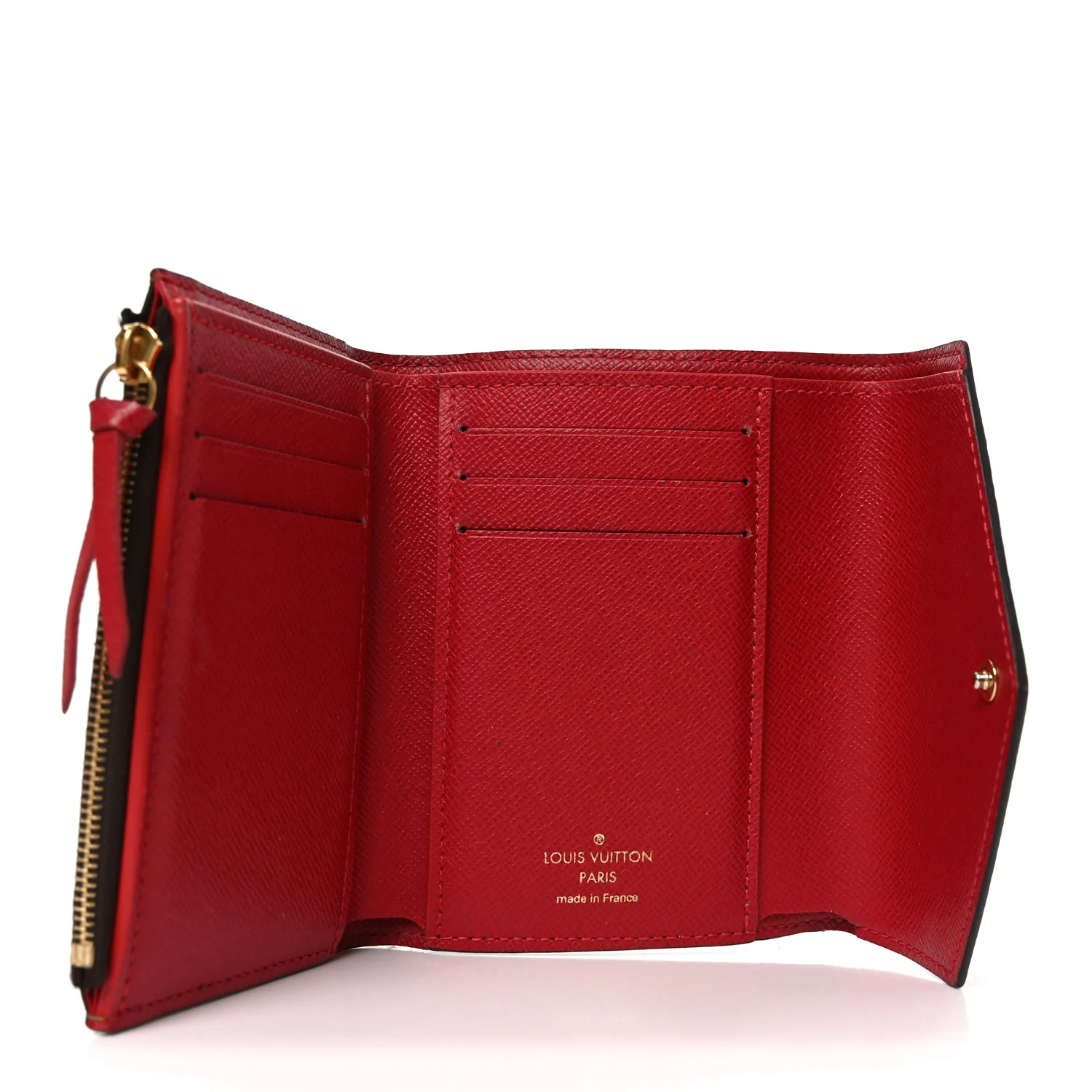 Damier Ebene Victorine Wallet Rouge - Image 9